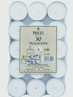 Price's Candles Prices 4 hour White Tealights Pack 30