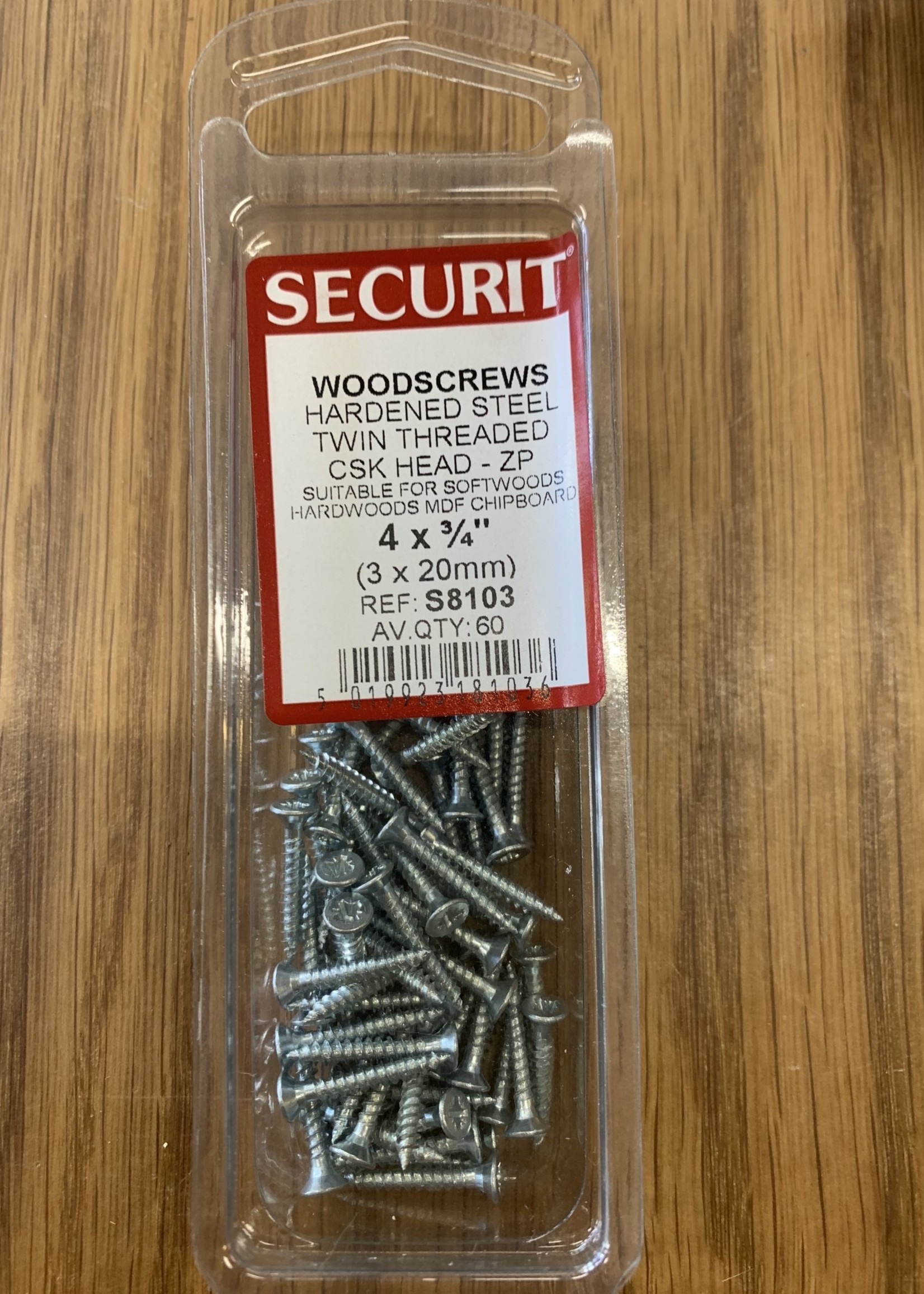 Securit Securit Twin Threaded Woodscrews CSK (Packs)