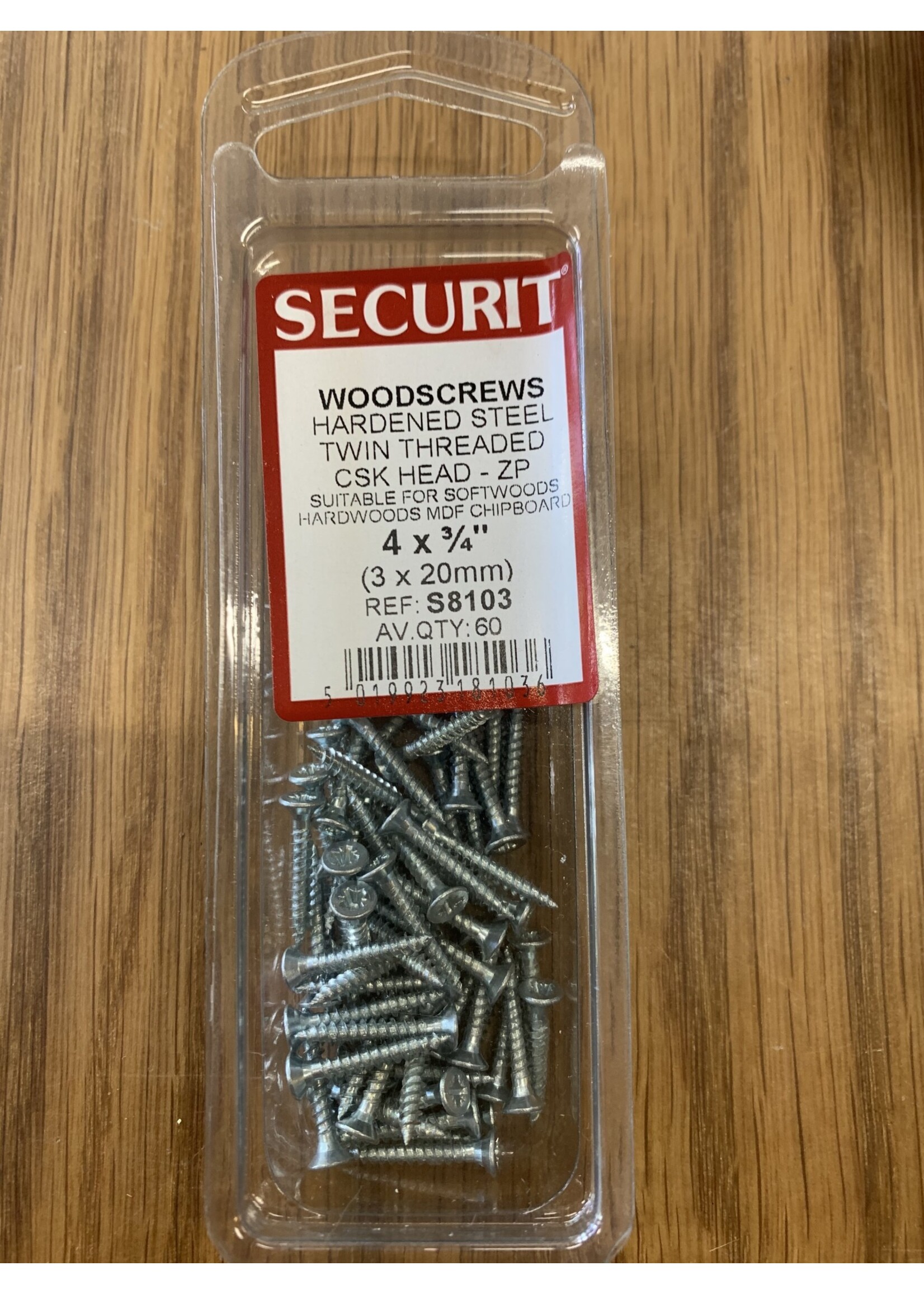 Securit Securit  Woodscrews CSK (Packs)
