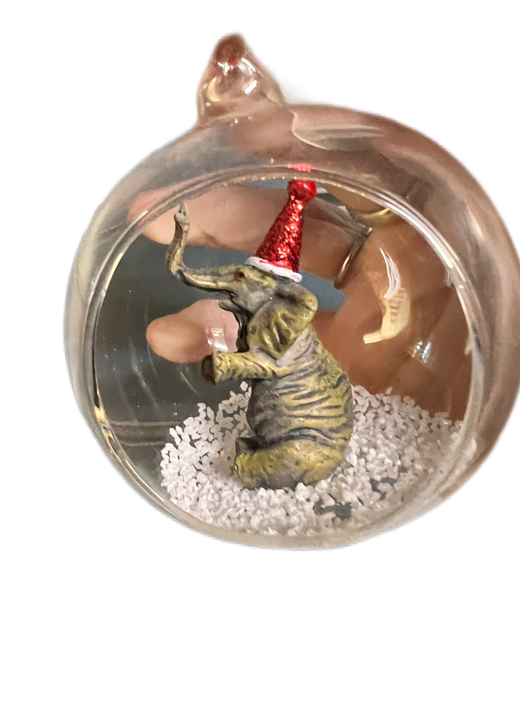 Sass & Belle Elephant In Clear Glass Ball Bauble