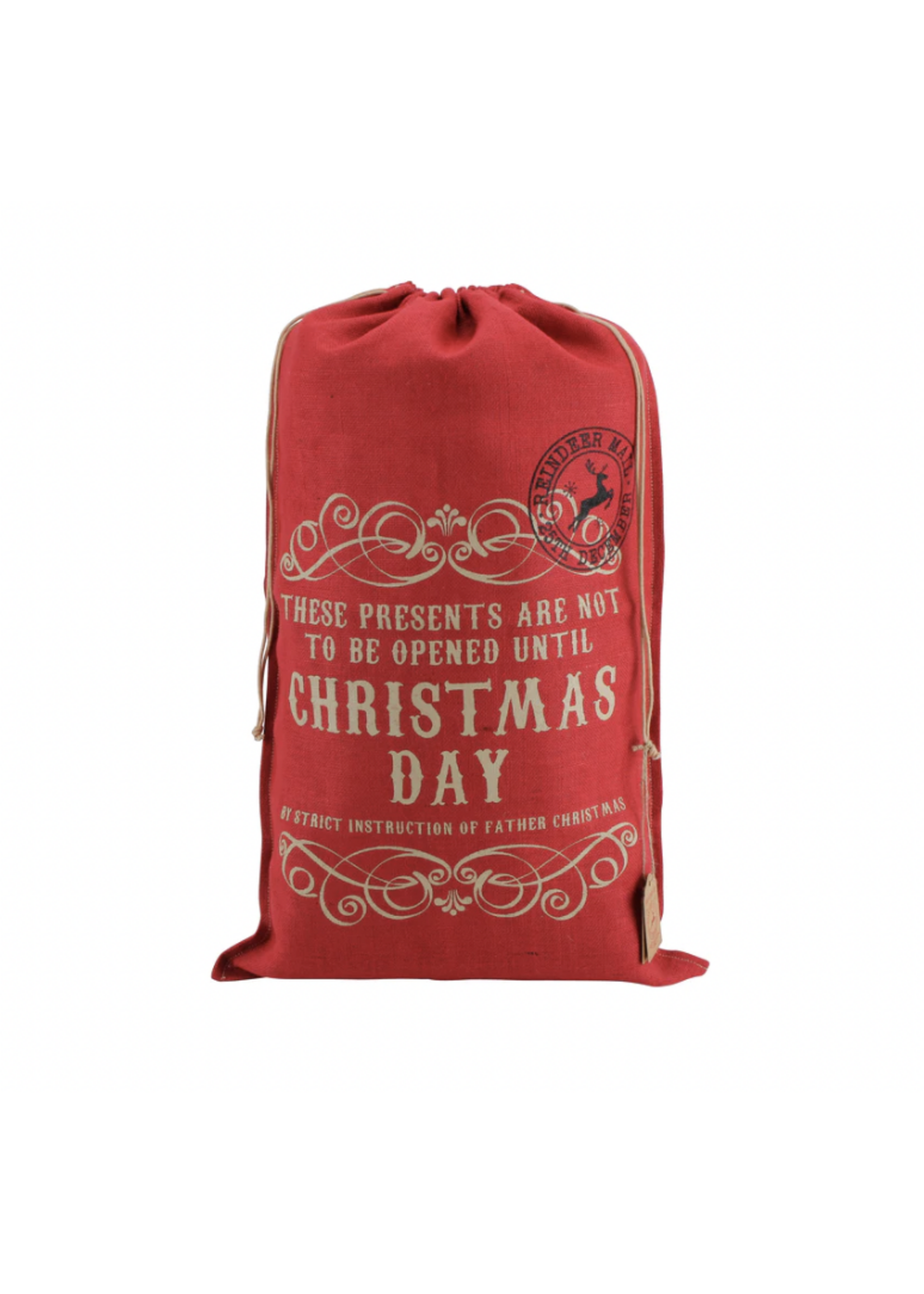 CGB Red Hessian Christmas Sack