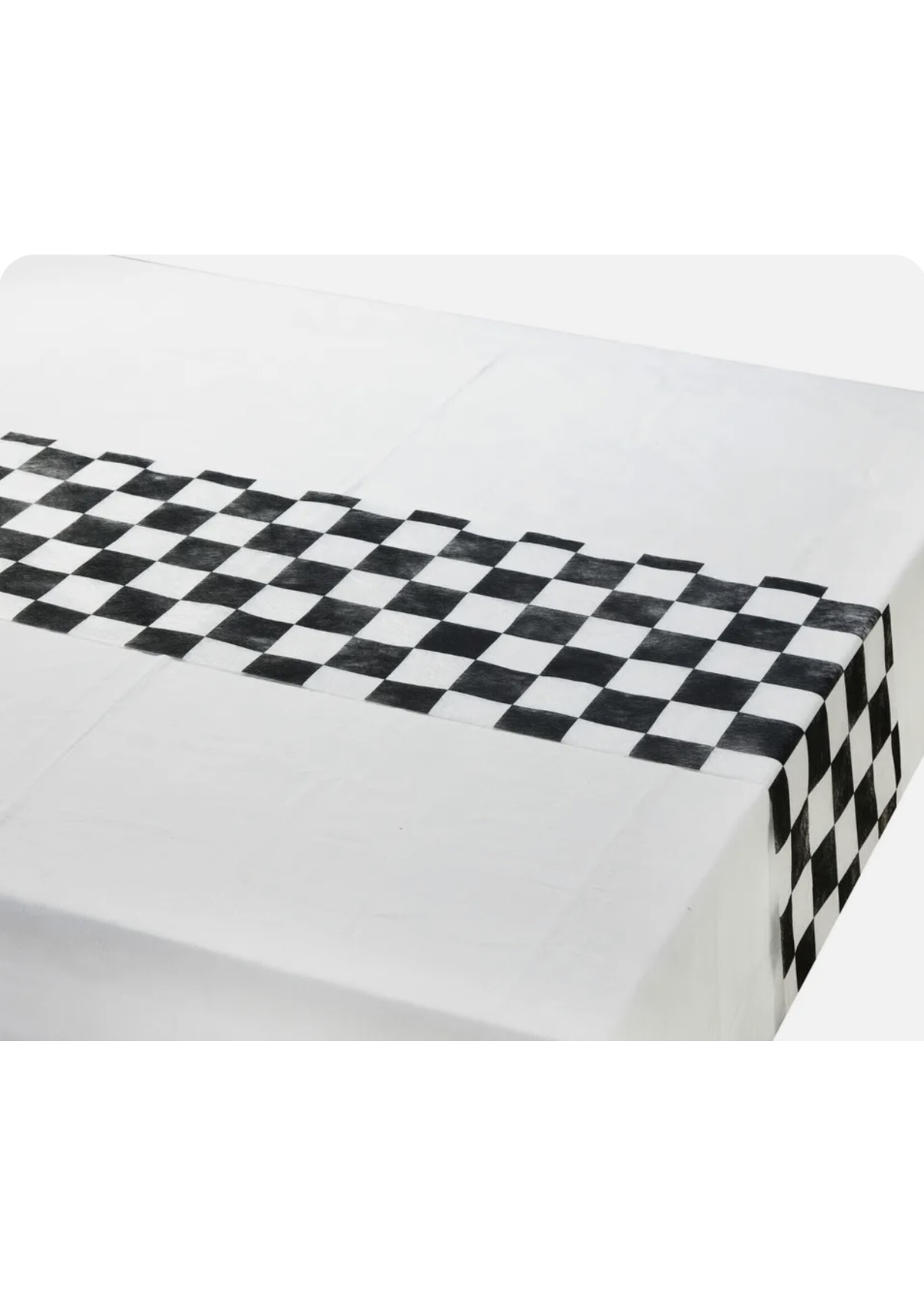 Talking Tables Checked Table Runner black and white 200cm x 30cm