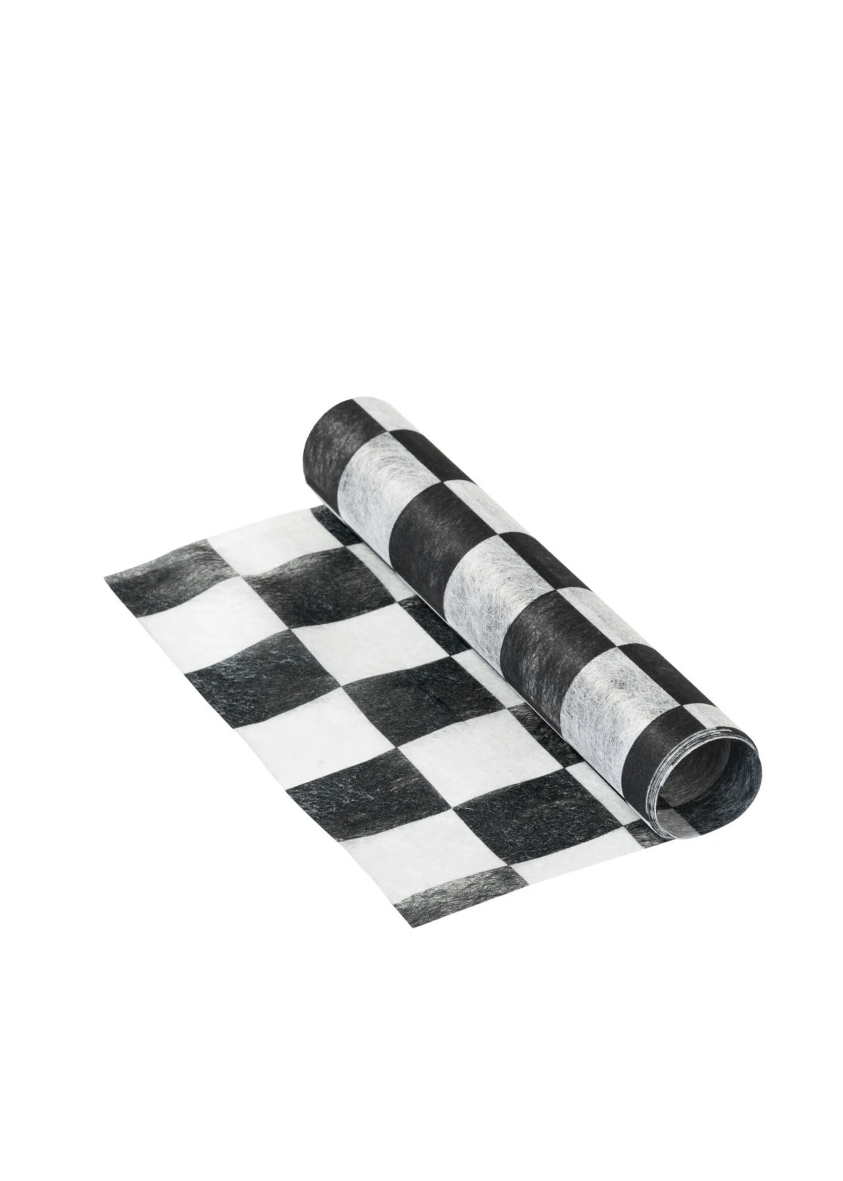 Talking Tables Checked Table Runner black and white 200cm x 30cm