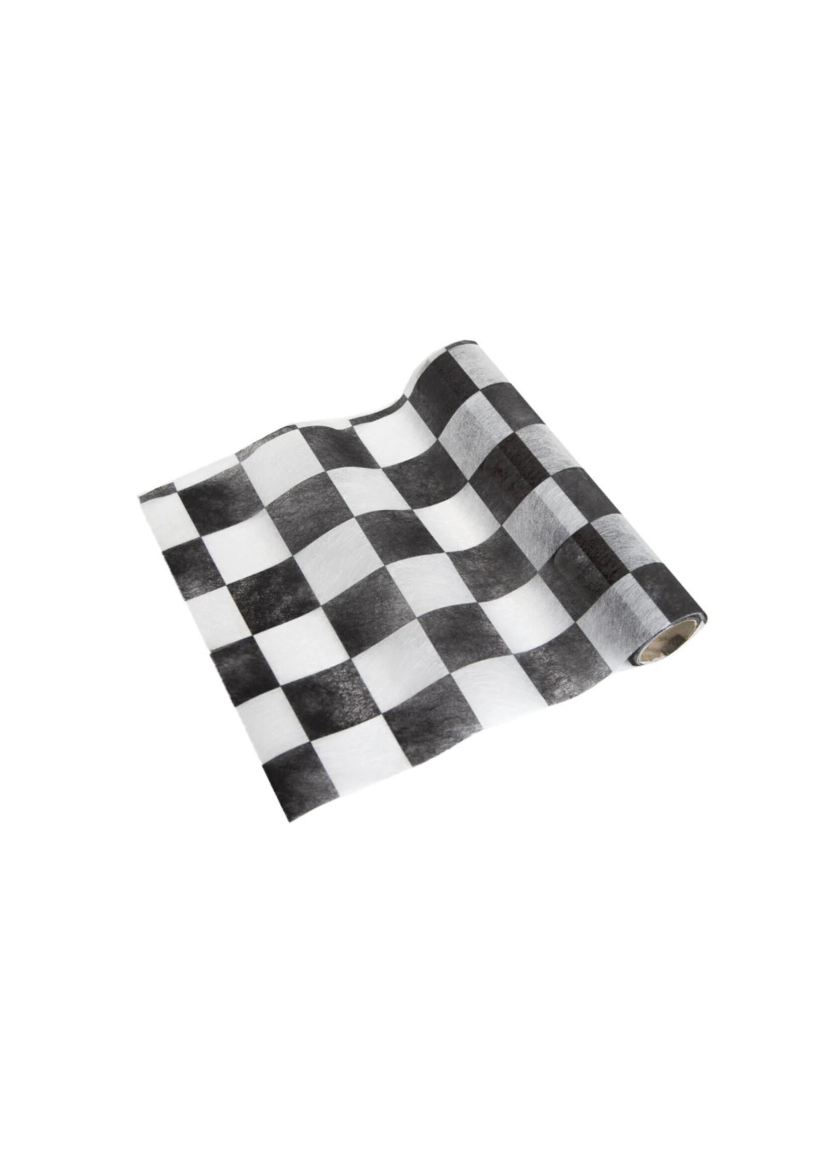 Talking Tables Checked Table Runner black and white 200cm x 30cm