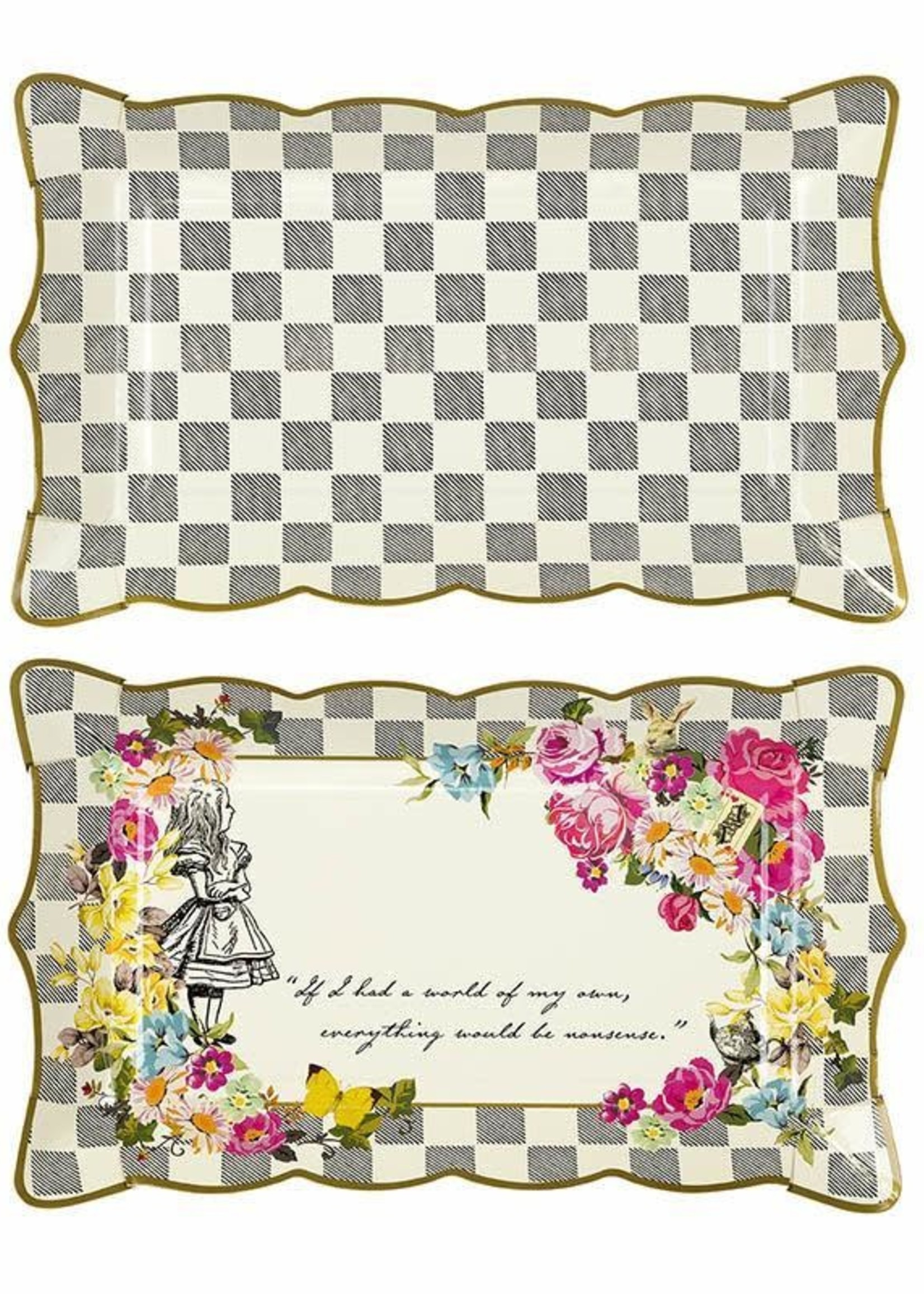 Talking Tables Truly Alice 4 puzzling Party Platters - 2 designs (2 of each design in the package)