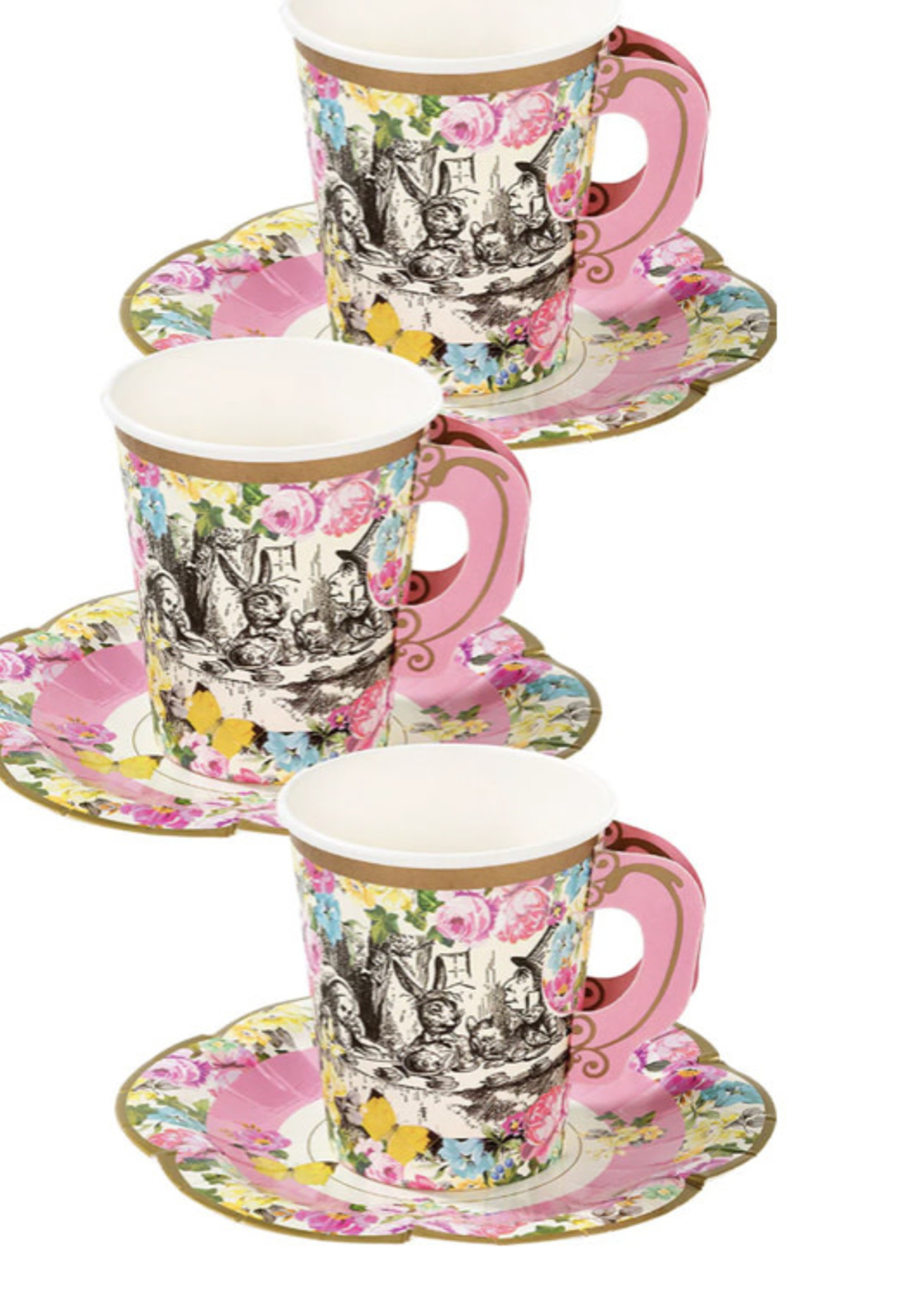 Talking Tables Truly Alice 12 Whimsical Cups and Saucers