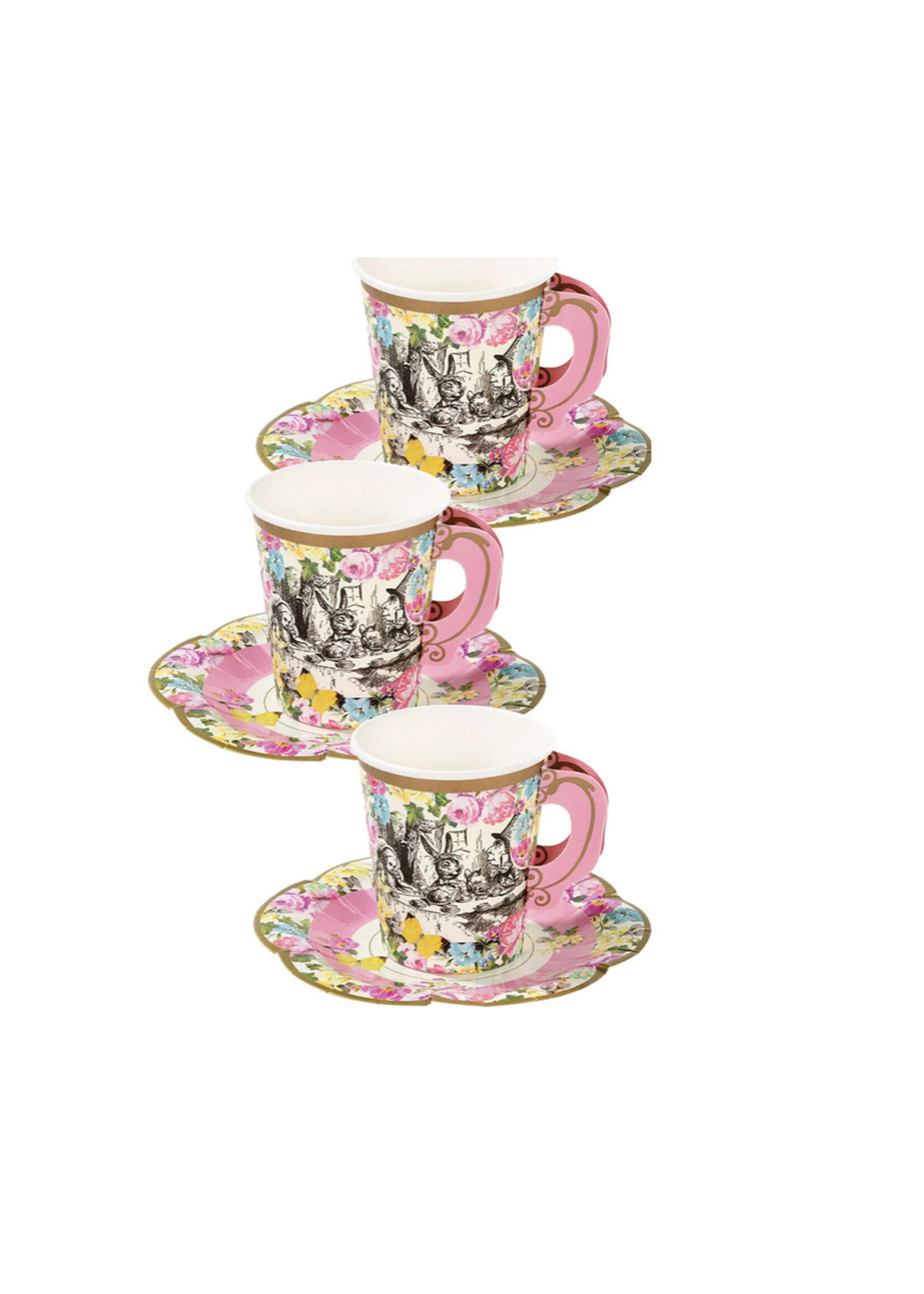 Talking Tables Truly Alice 12 Whimsical Cups and Saucers