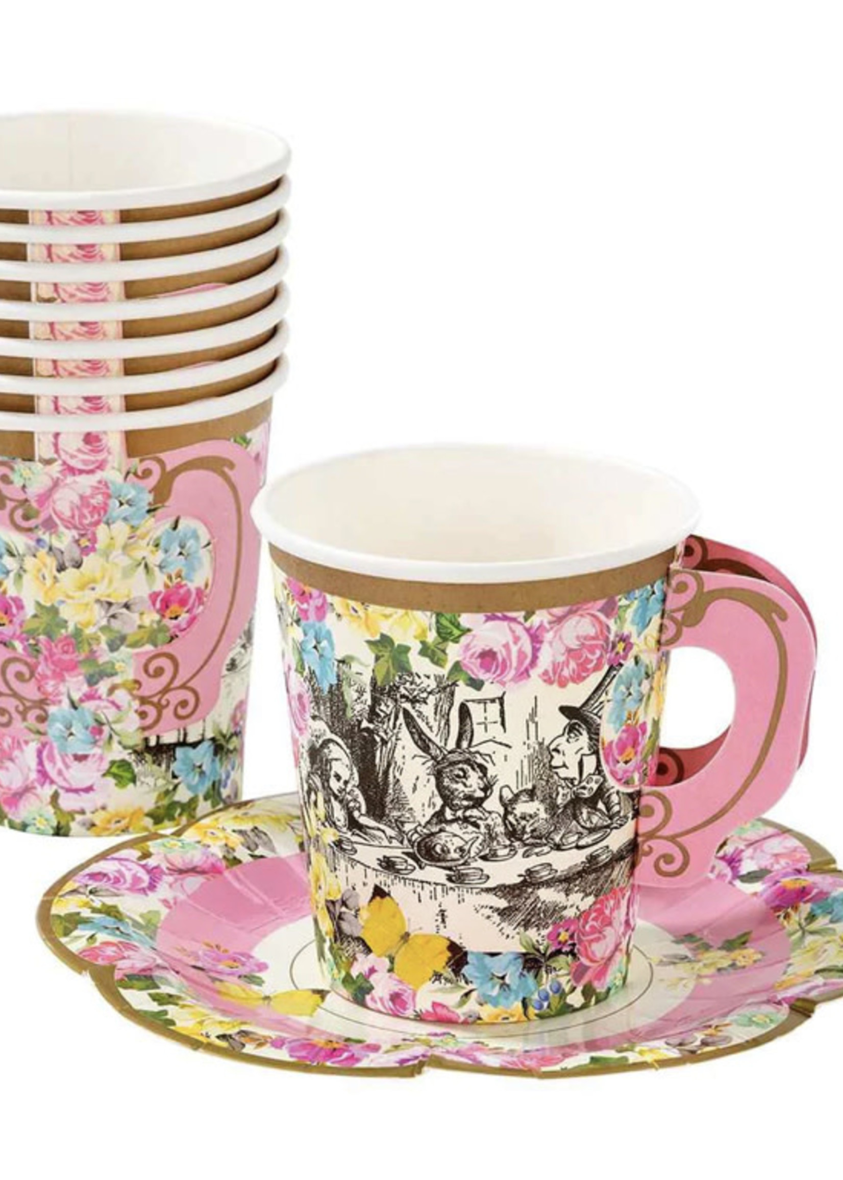 Talking Tables Truly Alice 12 Whimsical Cups and Saucers