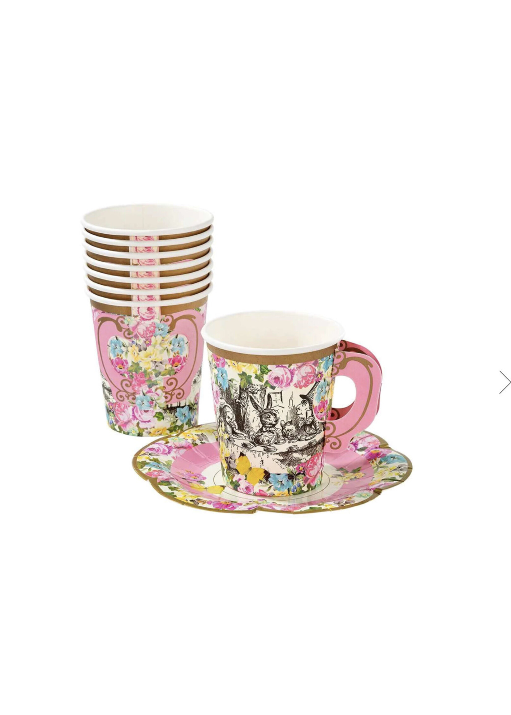 Talking Tables Truly Alice 12 Whimsical Cups and Saucers