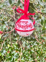 Premier Merry Christmas Ceramic Sleigh Bell 8cm - with bell