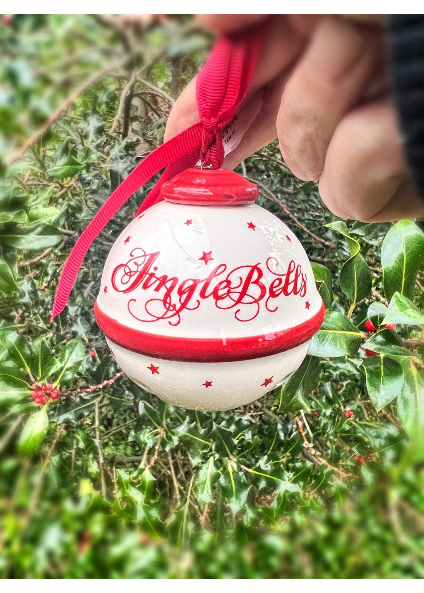 Premier Jingle Bells Ceramic Sleigh Bell 8cm - with bell