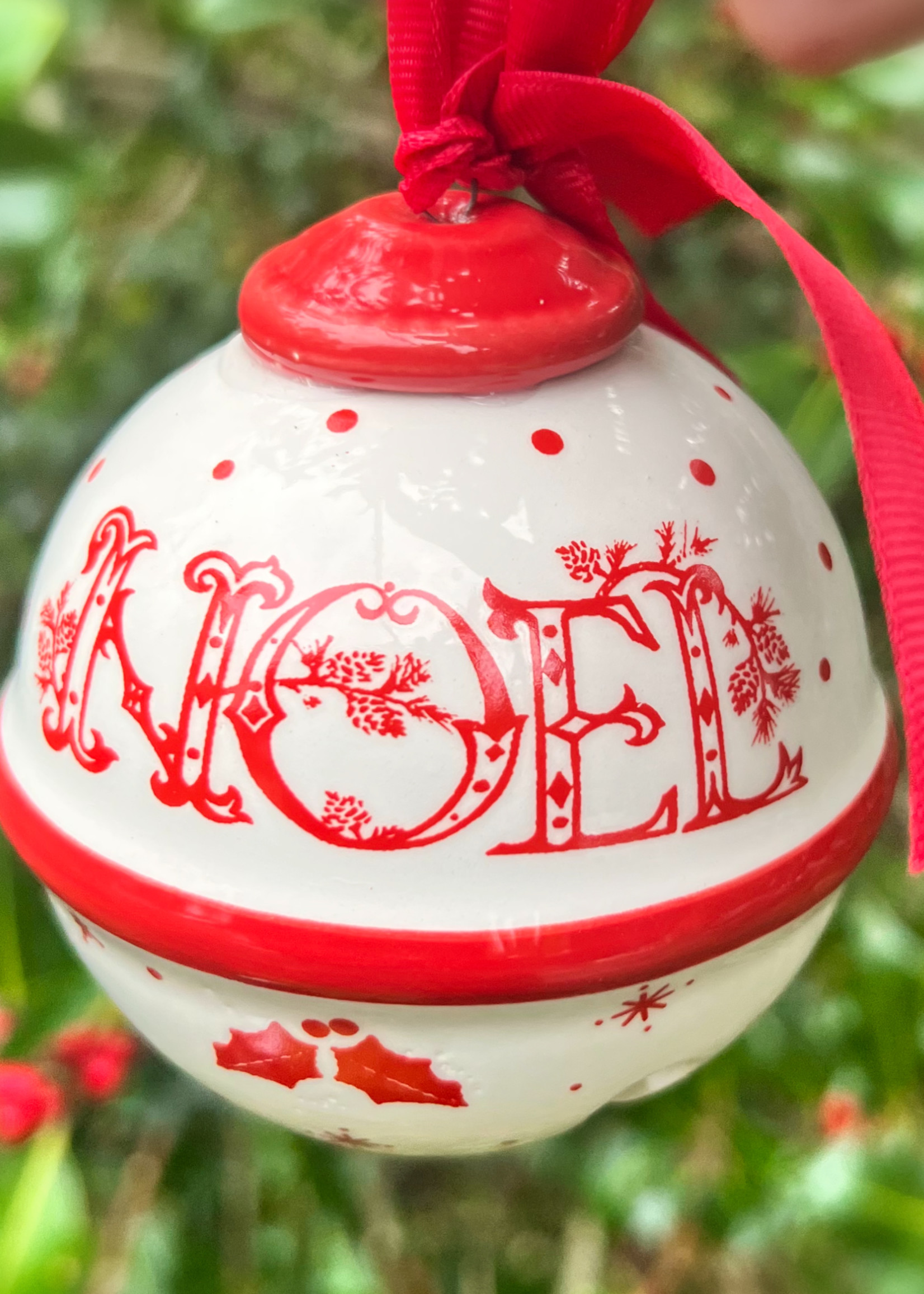 Premier Noel Ceramic Sleigh Bell 8cm - with bell