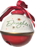 Premier Dec Daughter Christmas Ceramic Bell Ornament 8cm
