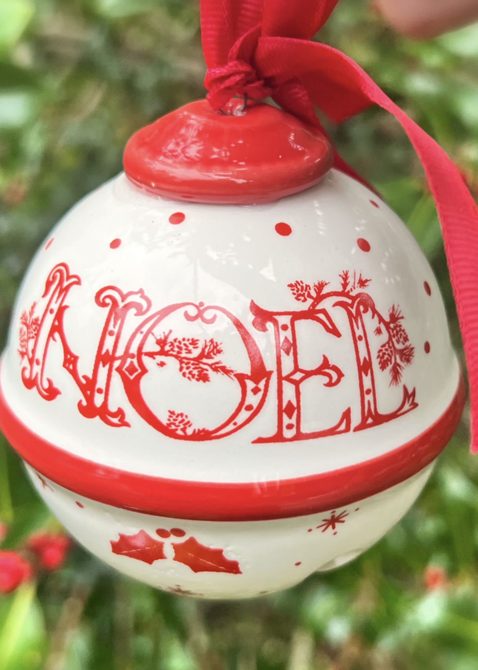 Premier Noel Ceramic Sleigh Bell 8cm - with bell