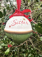 Premier Sister Christmas Ceramic Bell Ornament 8cm