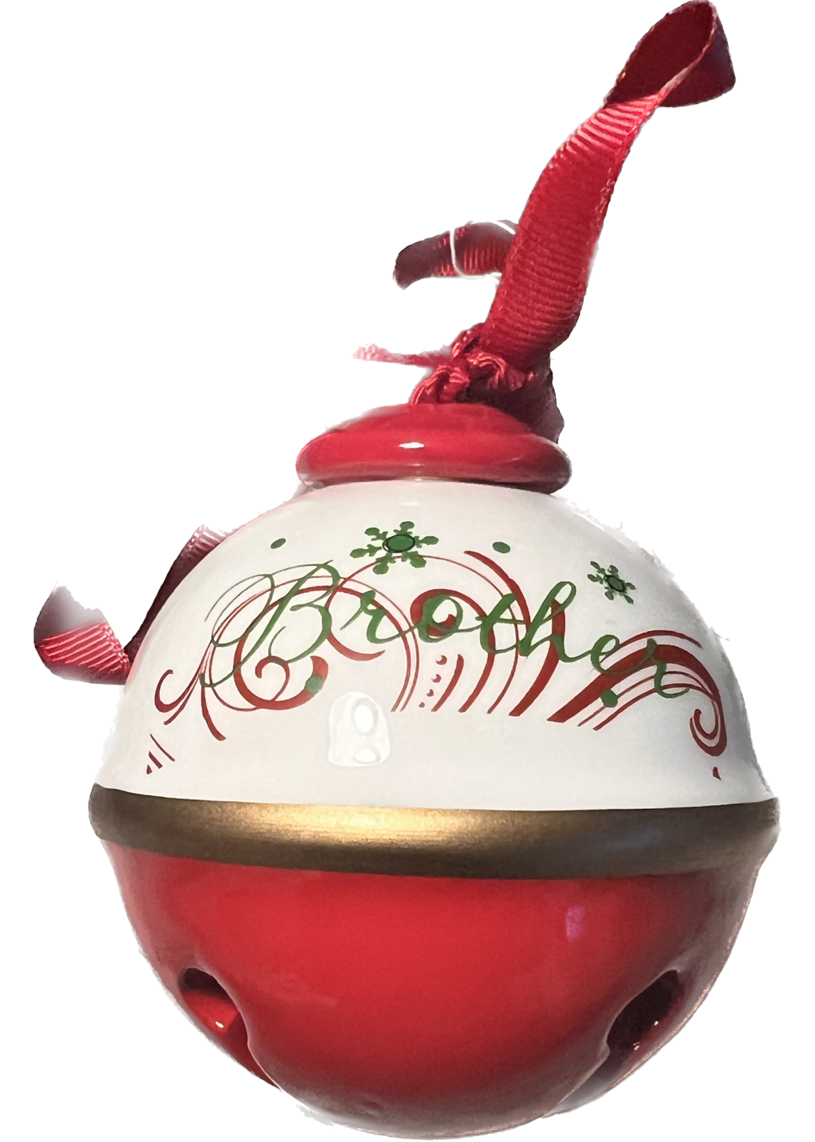 Premier Brother Christmas Ceramic Bell Ornament 8cm