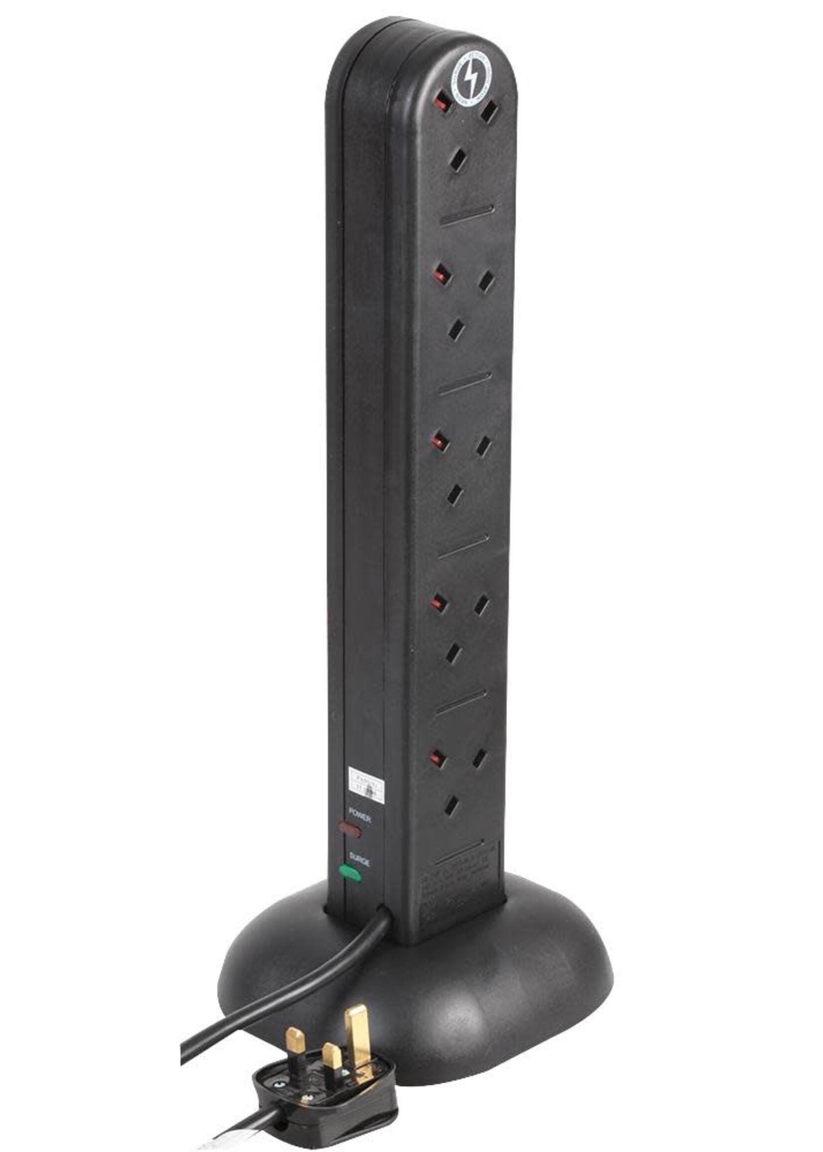 Pro-Elec Pro-Elec Extension Tower Black 10 Gang (L)2m 13A