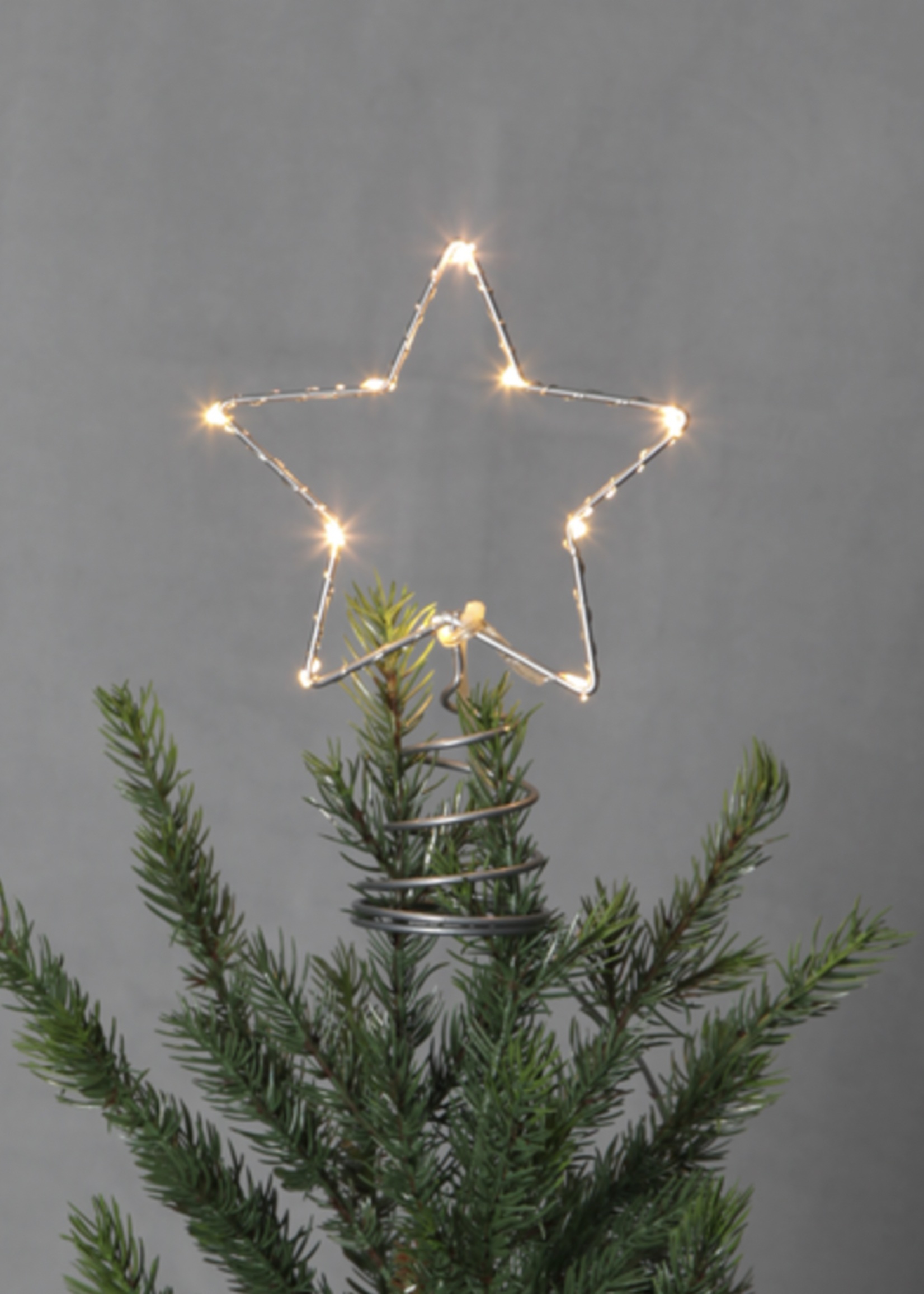 Lumineo Light up Star Tree Topper  - Warm White 10 Leds