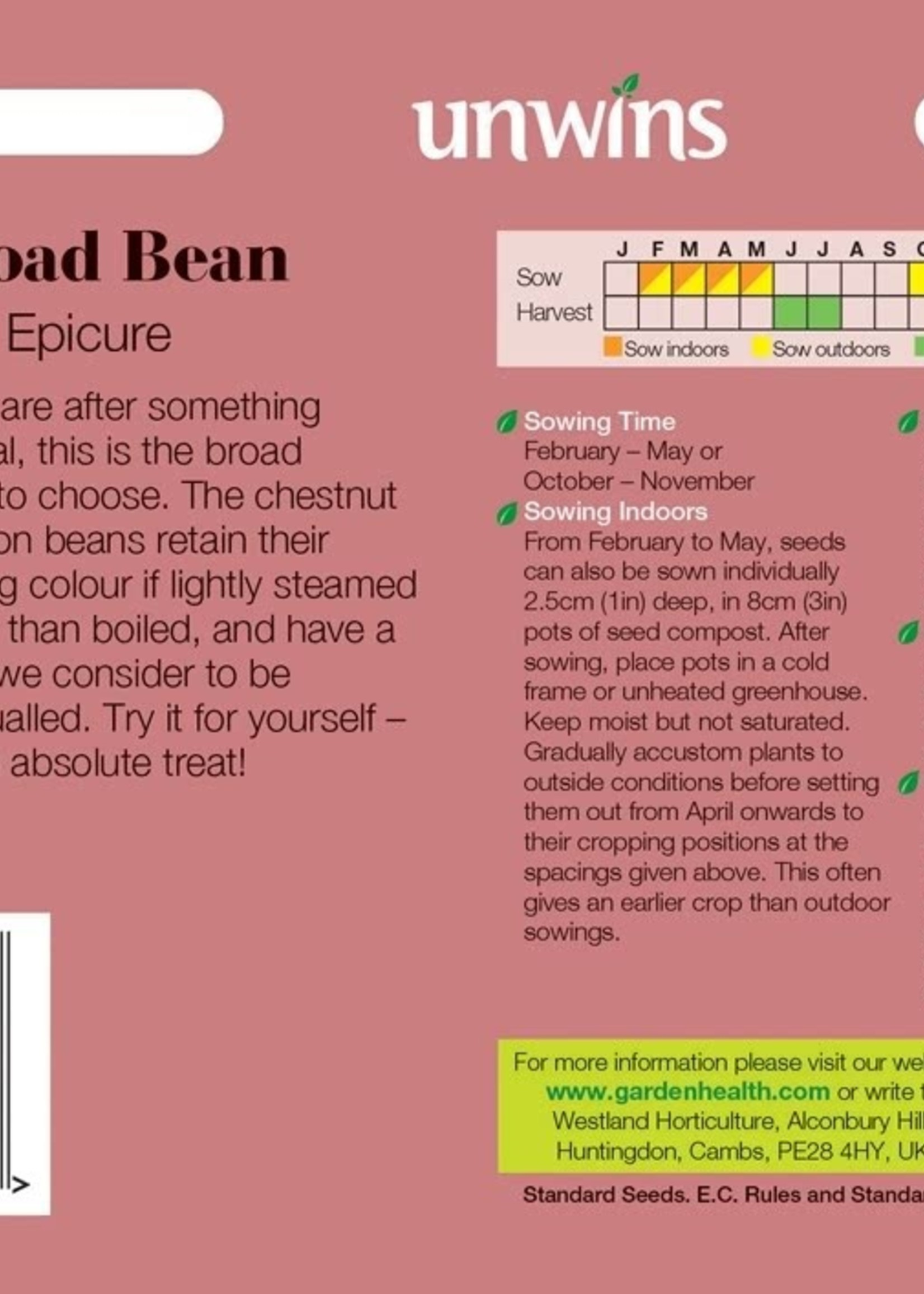 Unwins Broad Bean - Red Epicure