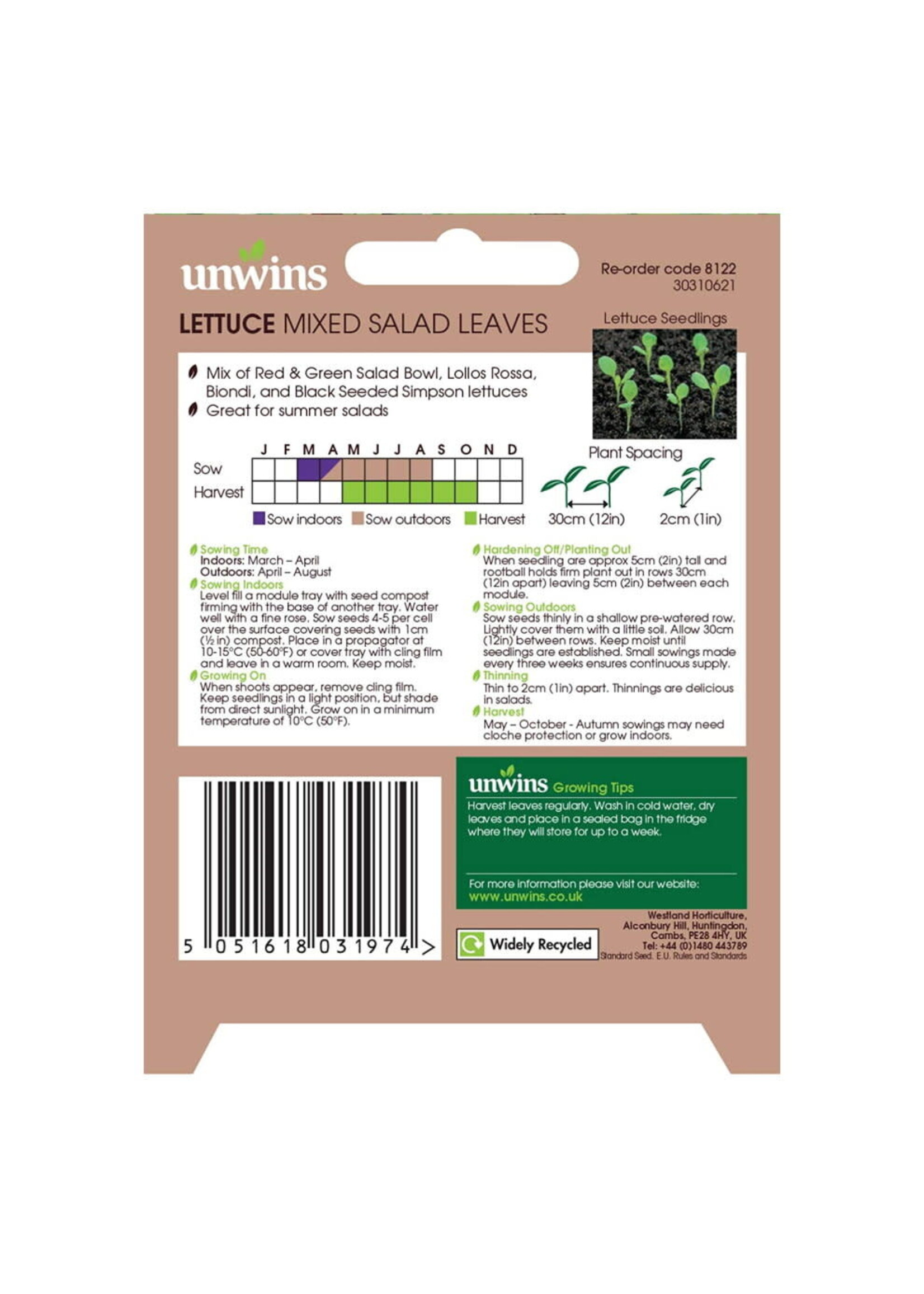 Unwins Lettuce - Mixed Salad Leaves