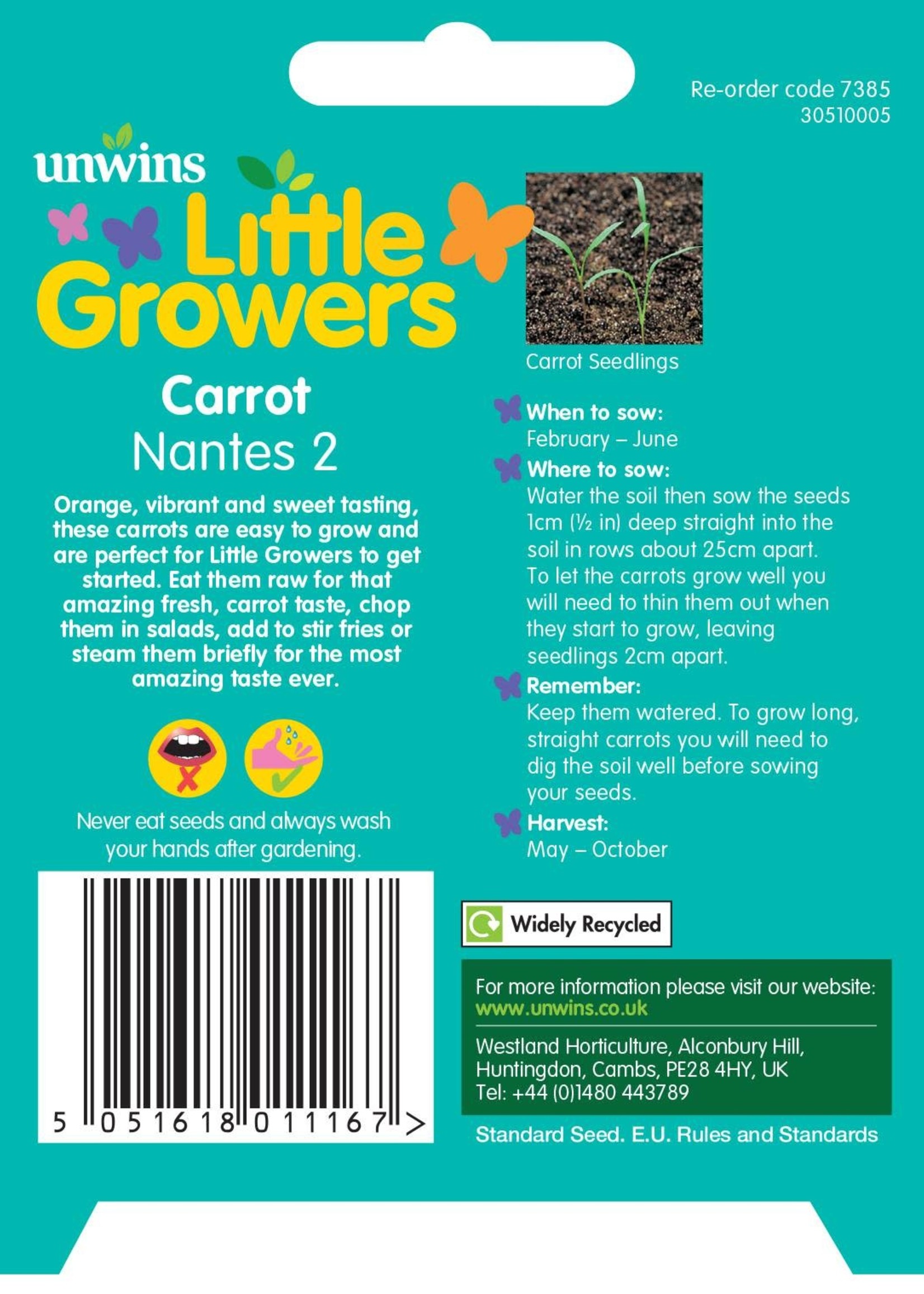 Unwins Little Growers - Carrot Nantes