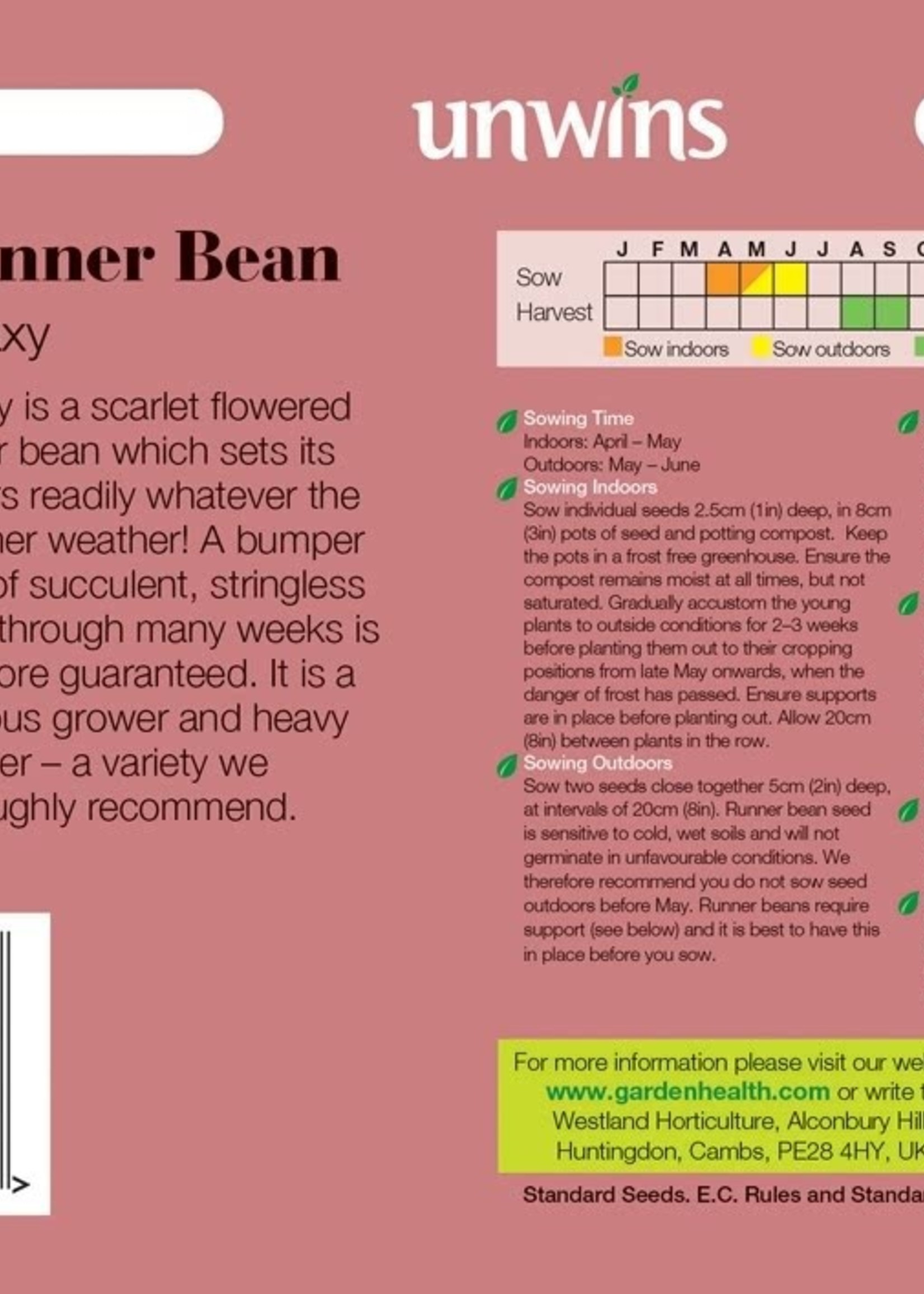 Unwins Runner Bean - Galaxy