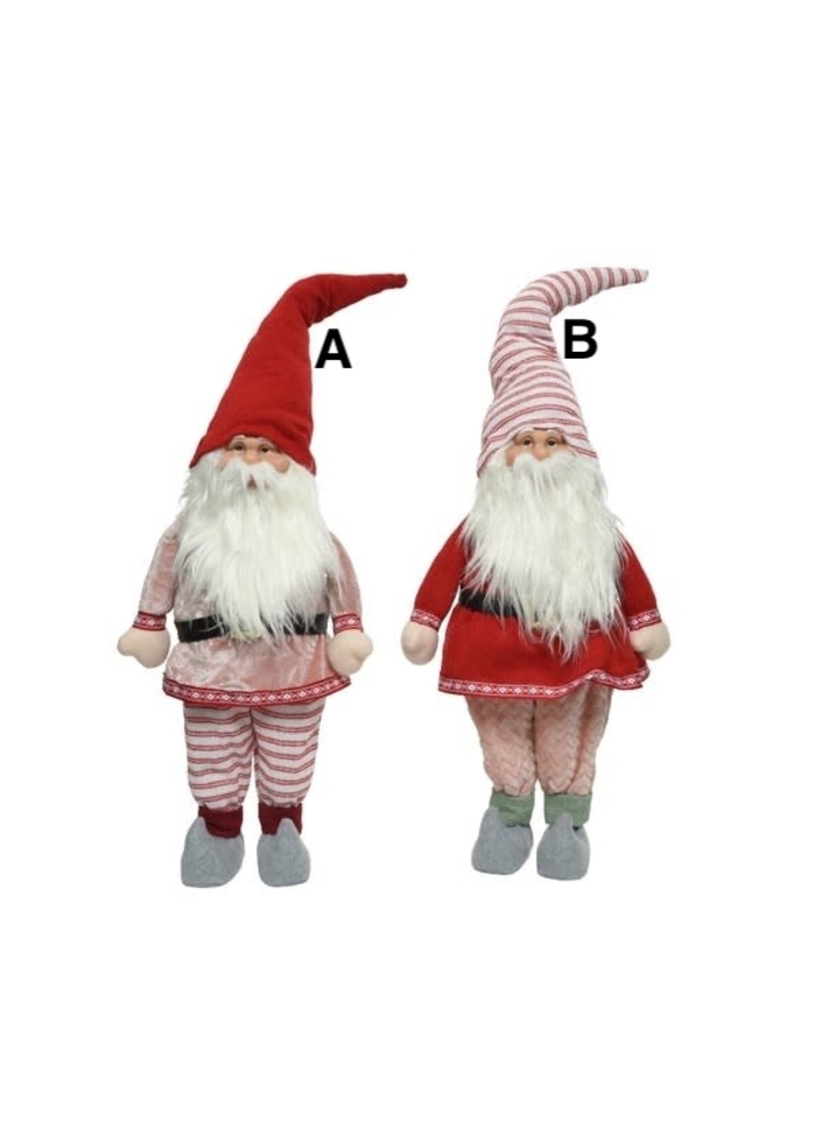 Decoris Pink and Red Gnome Santa 85cm