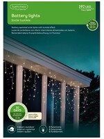 Lumineo Icicle LED Lights Battery 192 Warm White Indoor/Outdoor