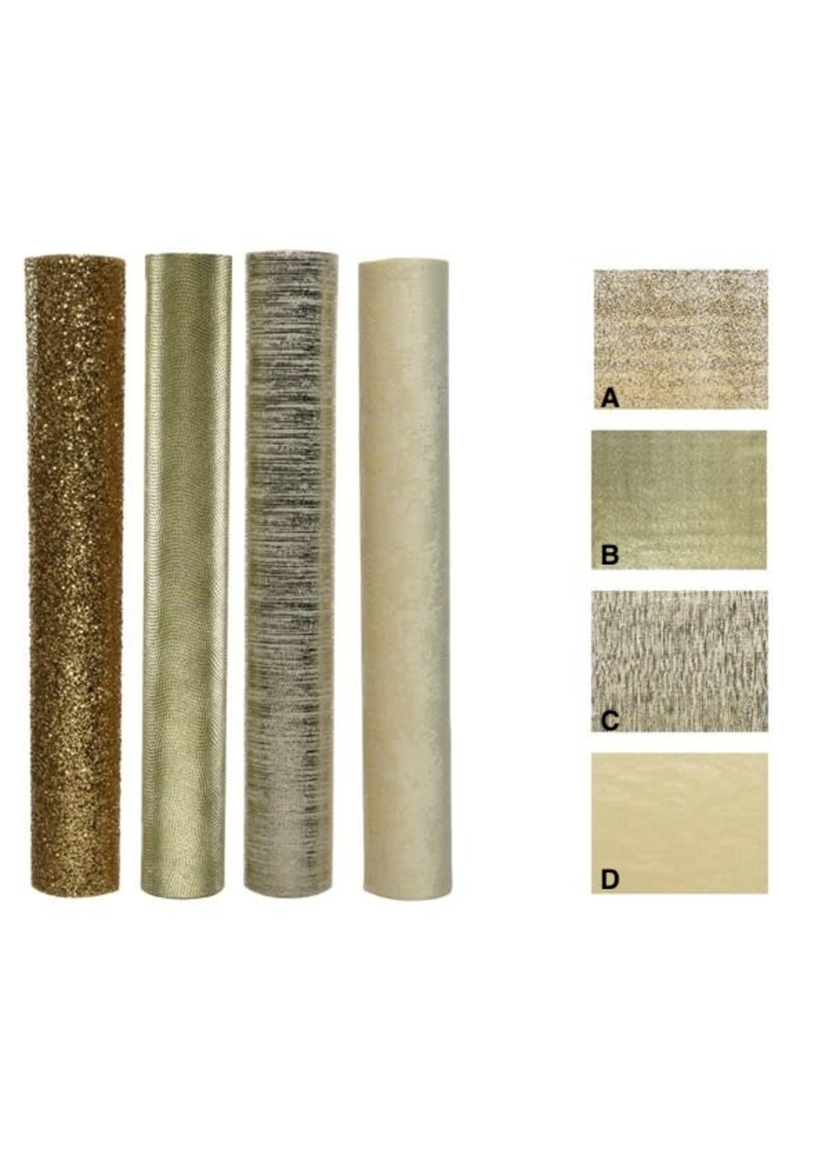 Decoris Gold and Glitter Fabric Table Runner 35 x 200cm (4 Designs, price is for one)