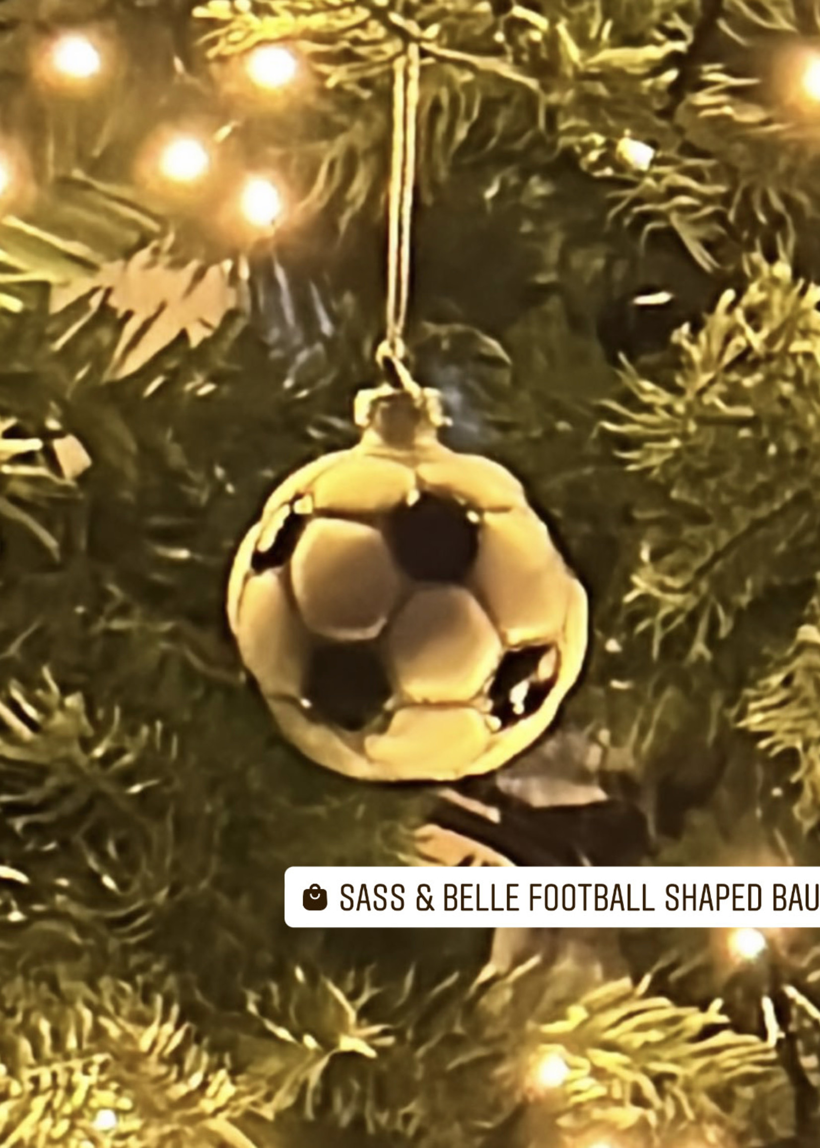 Sass & Belle Football Shaped Bauble