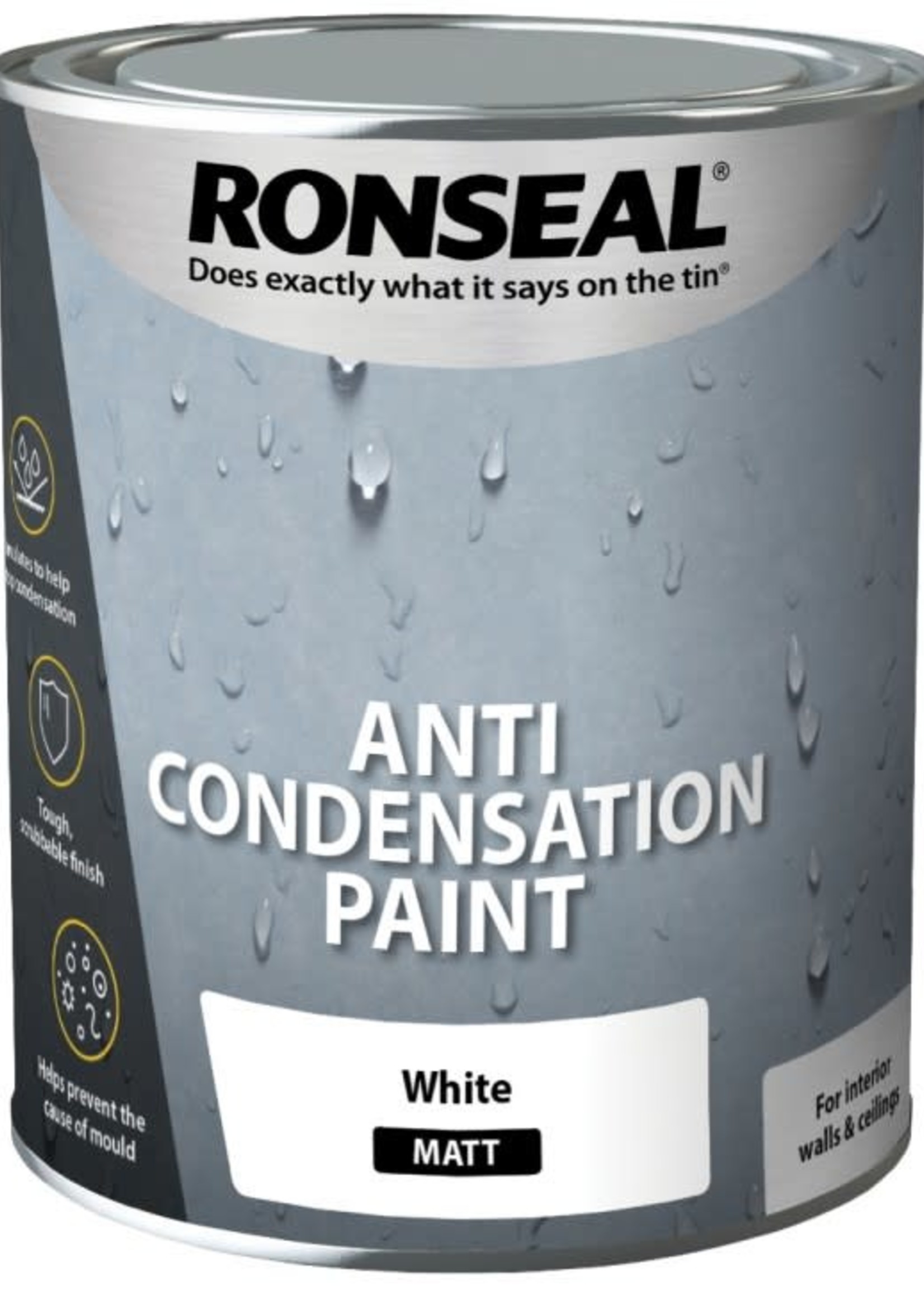 Ronseal Ronseal Anti Condensation Paint White Matt 750ml