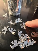 Glitter Silver Angel with bugle