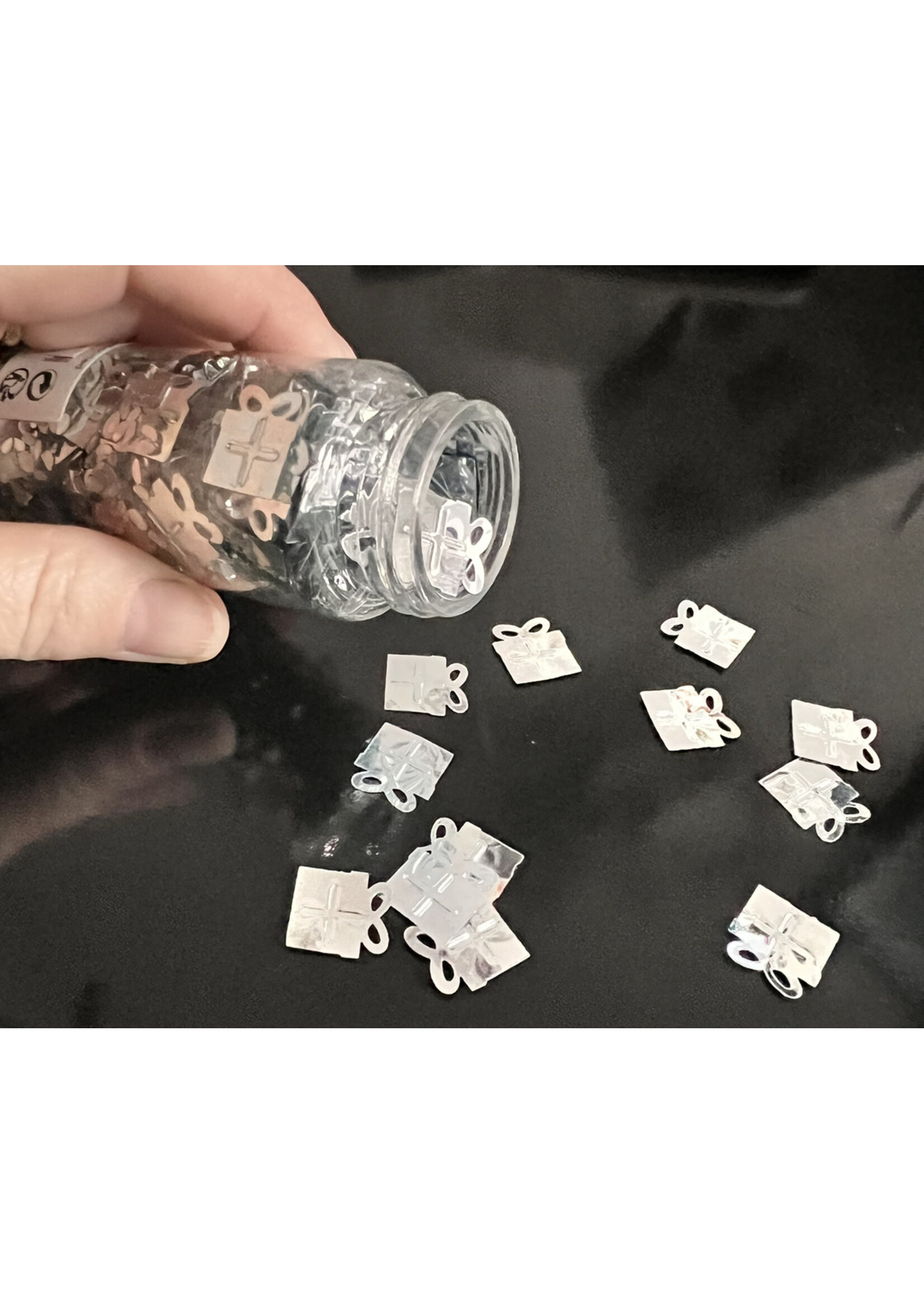 Keamingk Glitter Silver Present