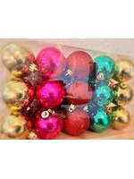 Decoris Bright Colours Shatterproof Hanging Decorations - set of 30 Round Baubles 60mm approx