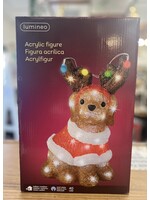 Lumineo Acrylic Santa Dog 40 LED Lights 33.5 cm