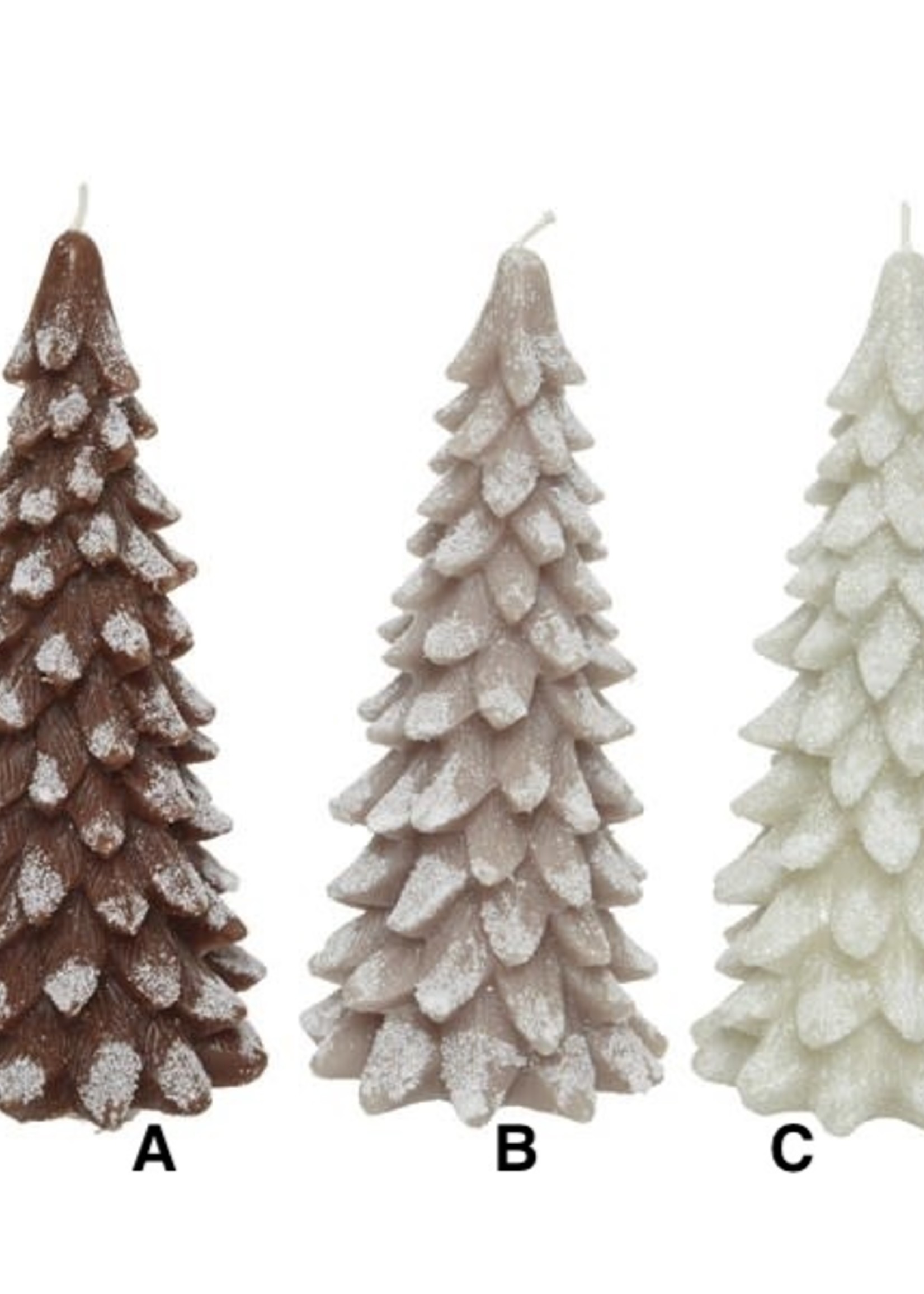 Decoris Tree Wax Candles - Cream, Brown, Light Brown  (price is for one)