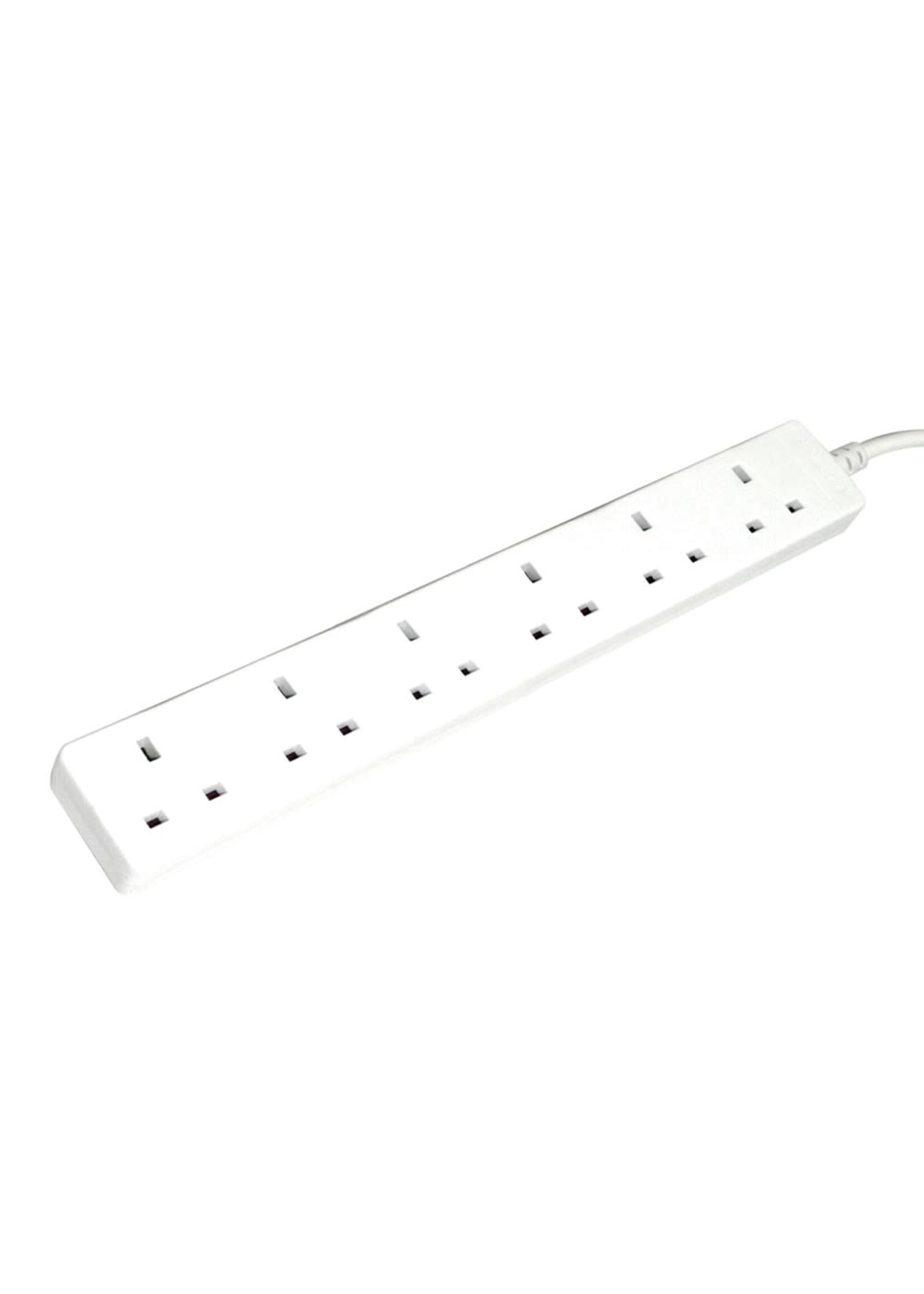 Securlec Extension Lead Surge White 6 Gang (L)2M 13A