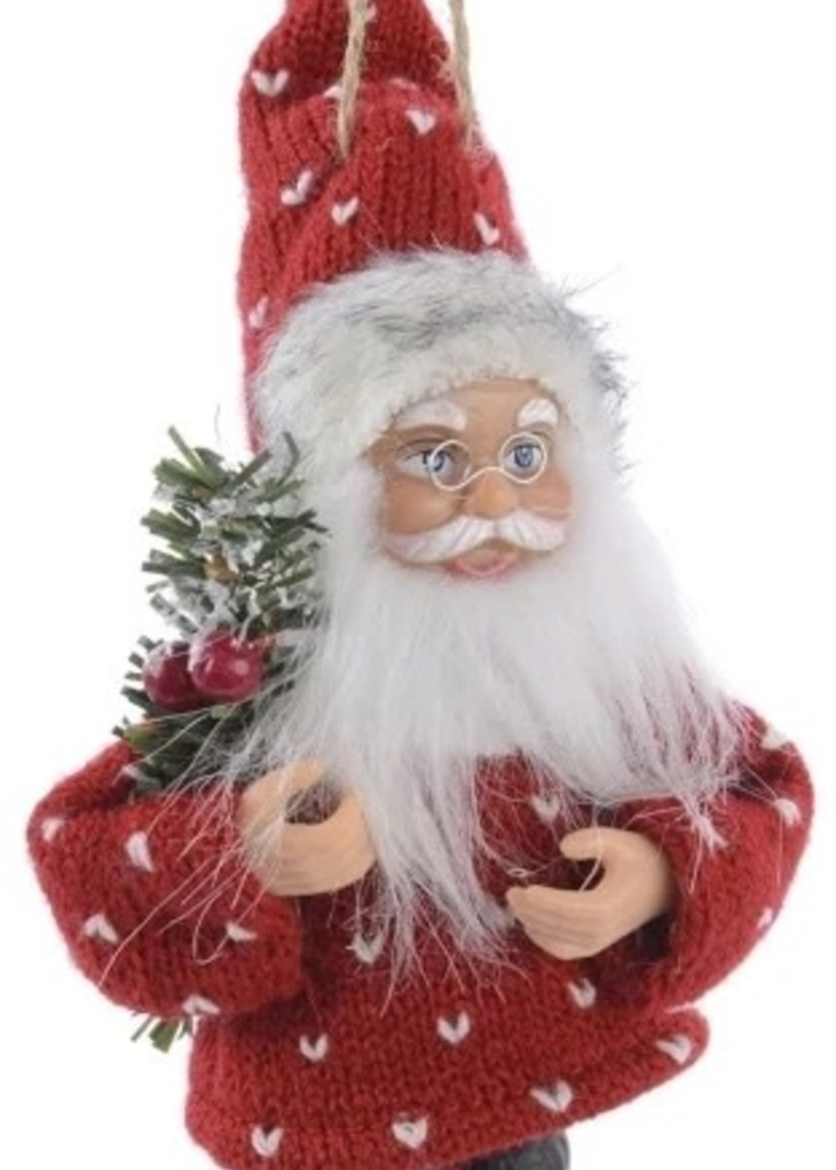 Decoris Santa with Sweater Hanging Decoration