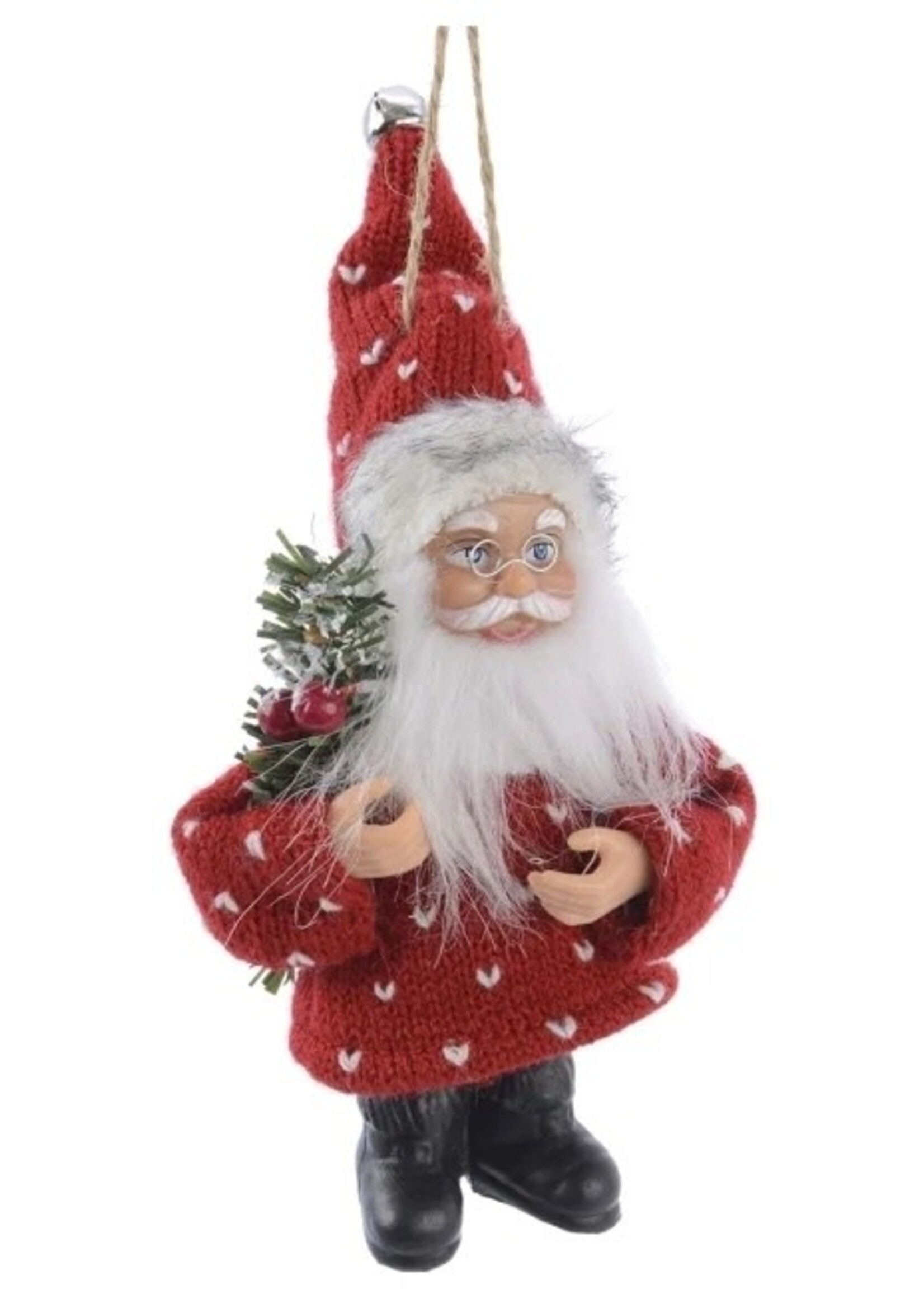 Decoris Santa with Sweater Hanging Decoration
