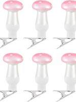 Sass & Belle Pink Toadstools Clip on decoration