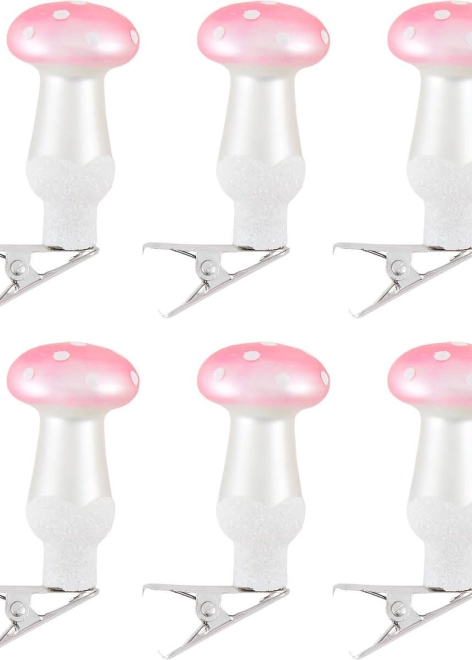 Sass & Belle Pink Toadstools Clip on decoration