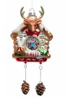 Decoris Deer Clock Hanging Decoration - Gold