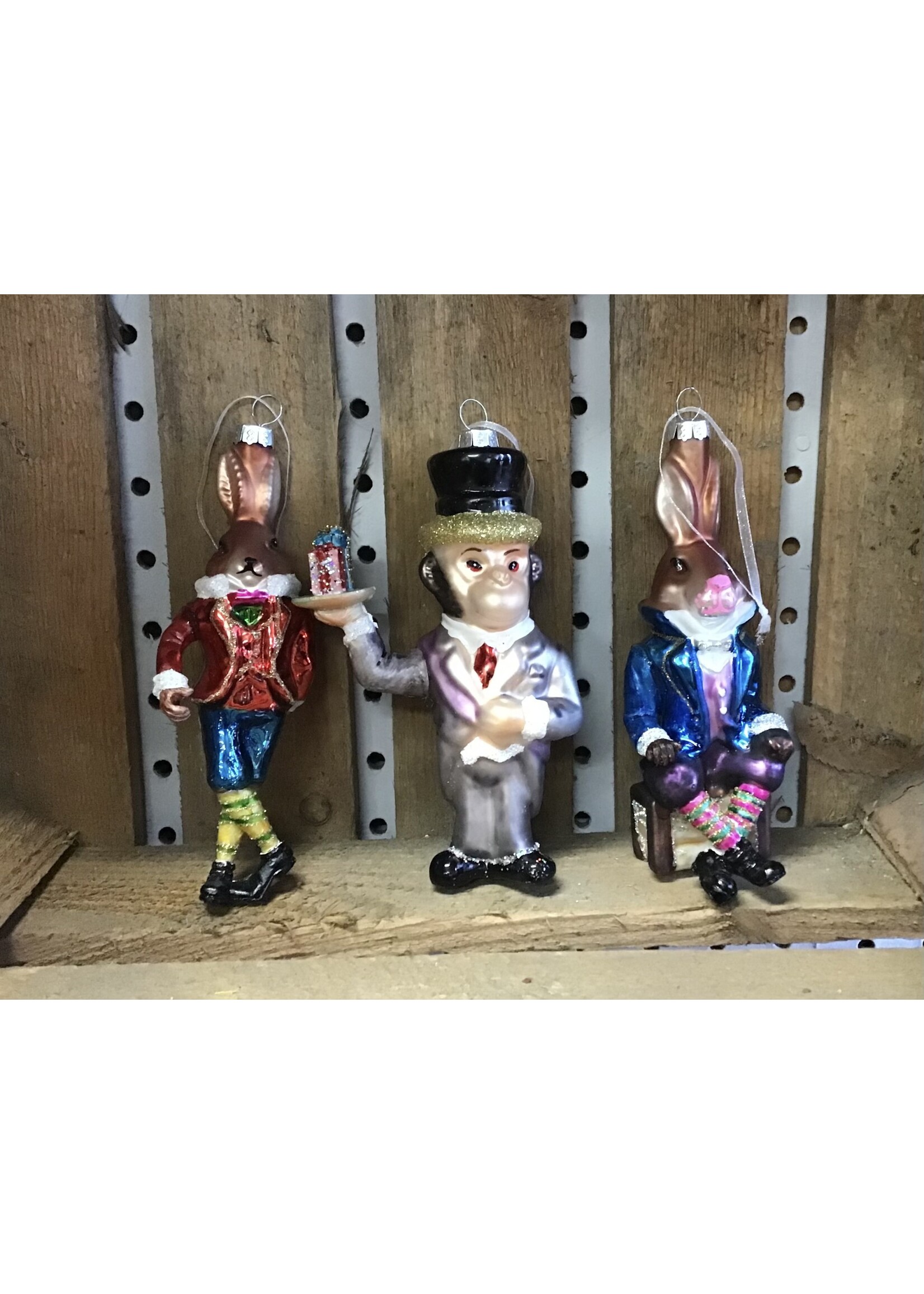 Decoris Monkey or Rabbit Bauble 3 Designs