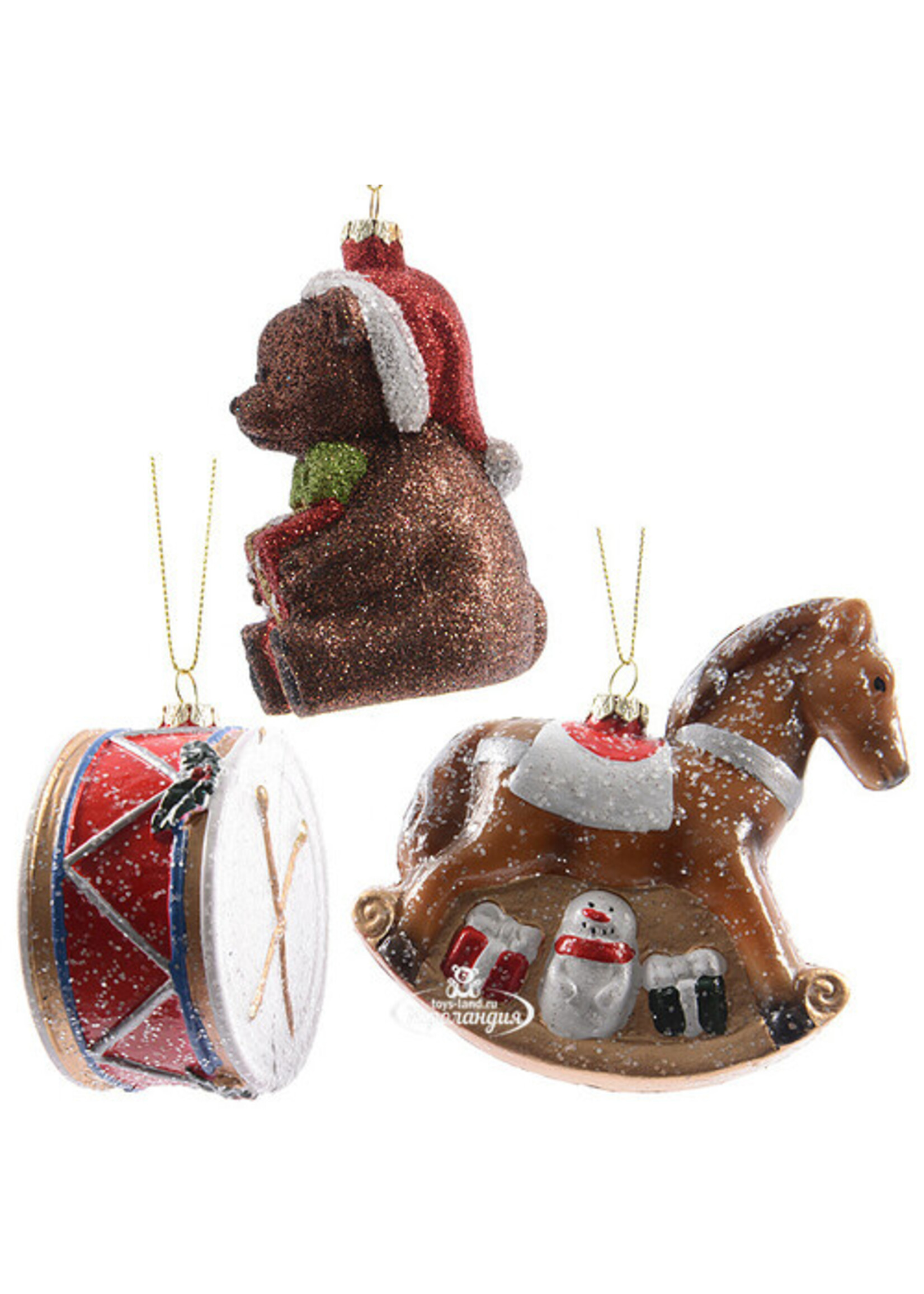 Decoris Shatterproof Hanging Decoration - Drum, Rocking Horse or Bear