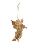 Decoris Gold Plastic Hanging Angel with Violin