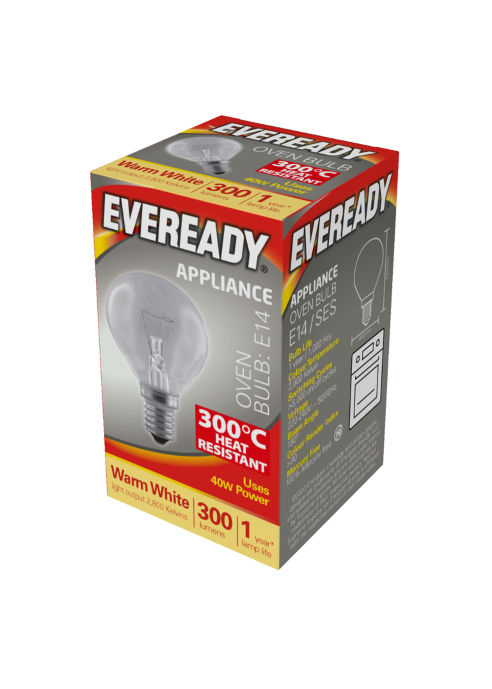 Eveready Eveready Appliance Oven Bulb E14 40W Warm White