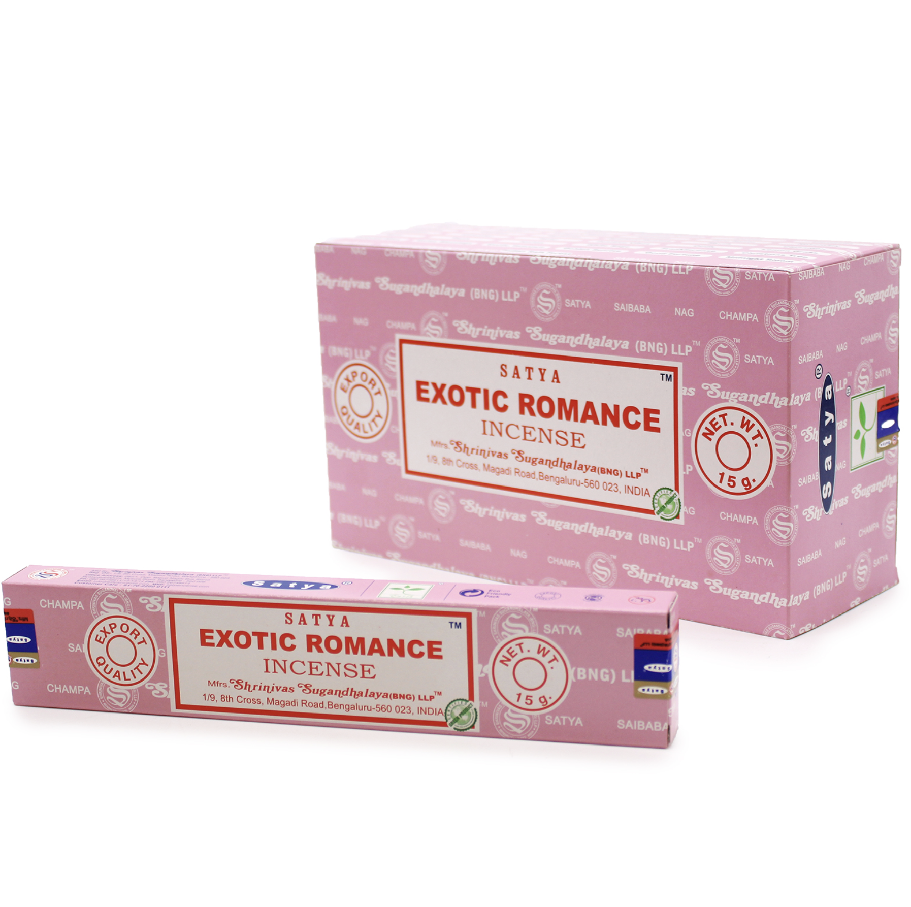 Satya Exotic Romance Incense Sticks one packet (image shows a box of