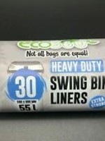 Ecobag Ecobag 30 Heavy Duty Swing Bin Liners White 55L