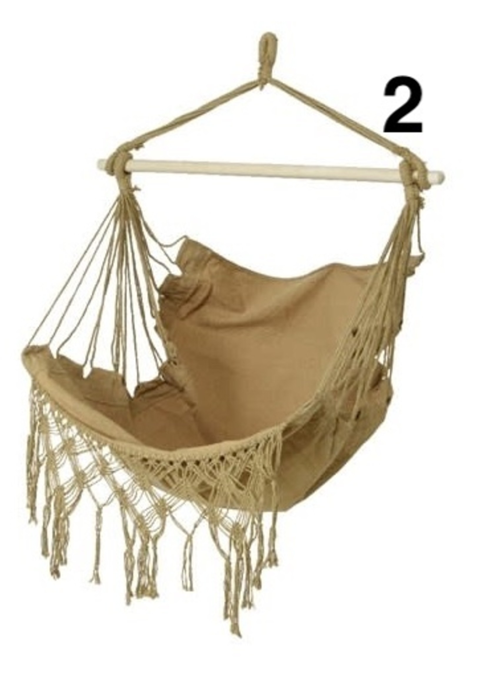 Decoris Hammock Hanging Chair with Tassels - Outdoor