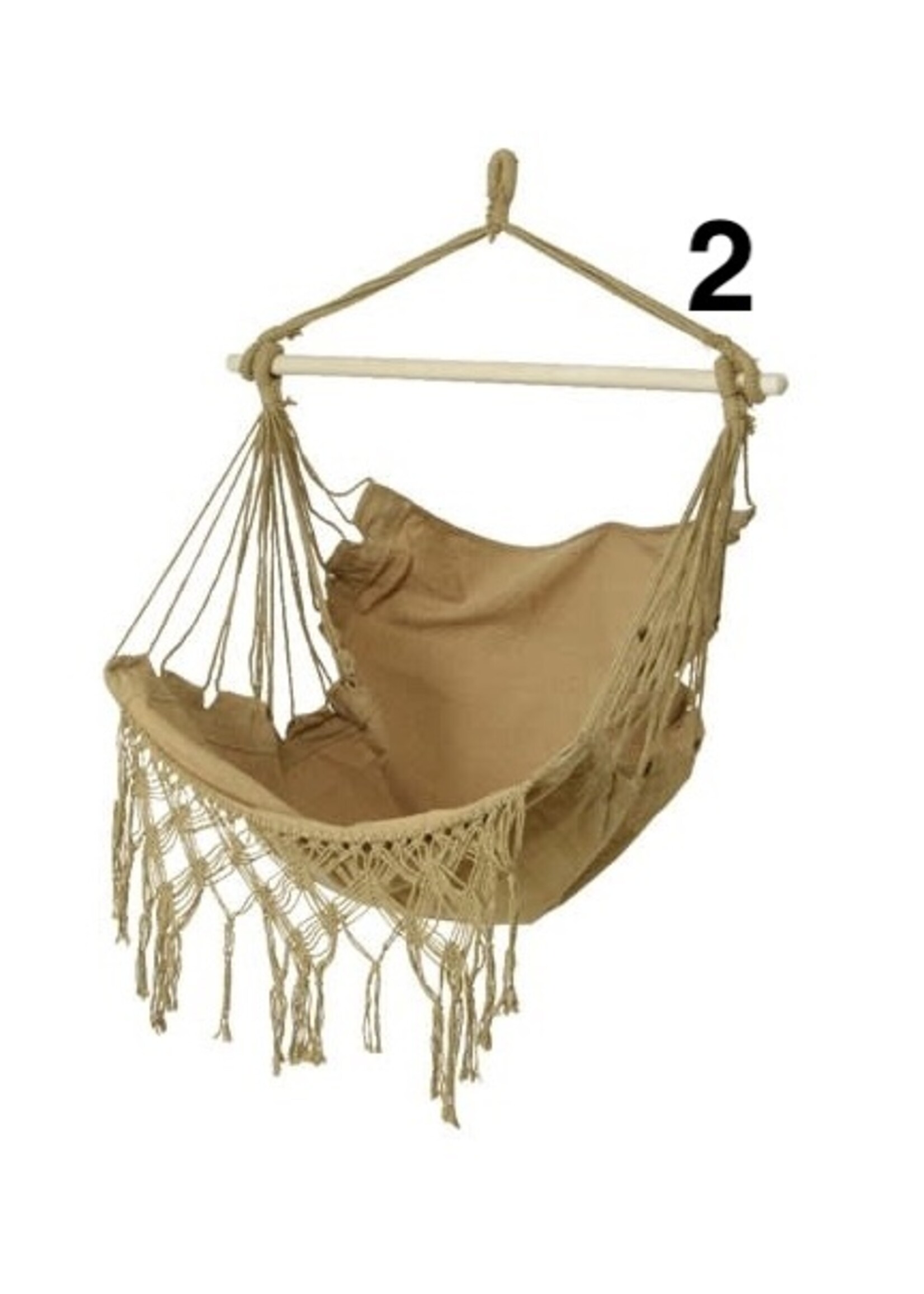 Decoris Hammock Hanging Chair with Tassels - Outdoor